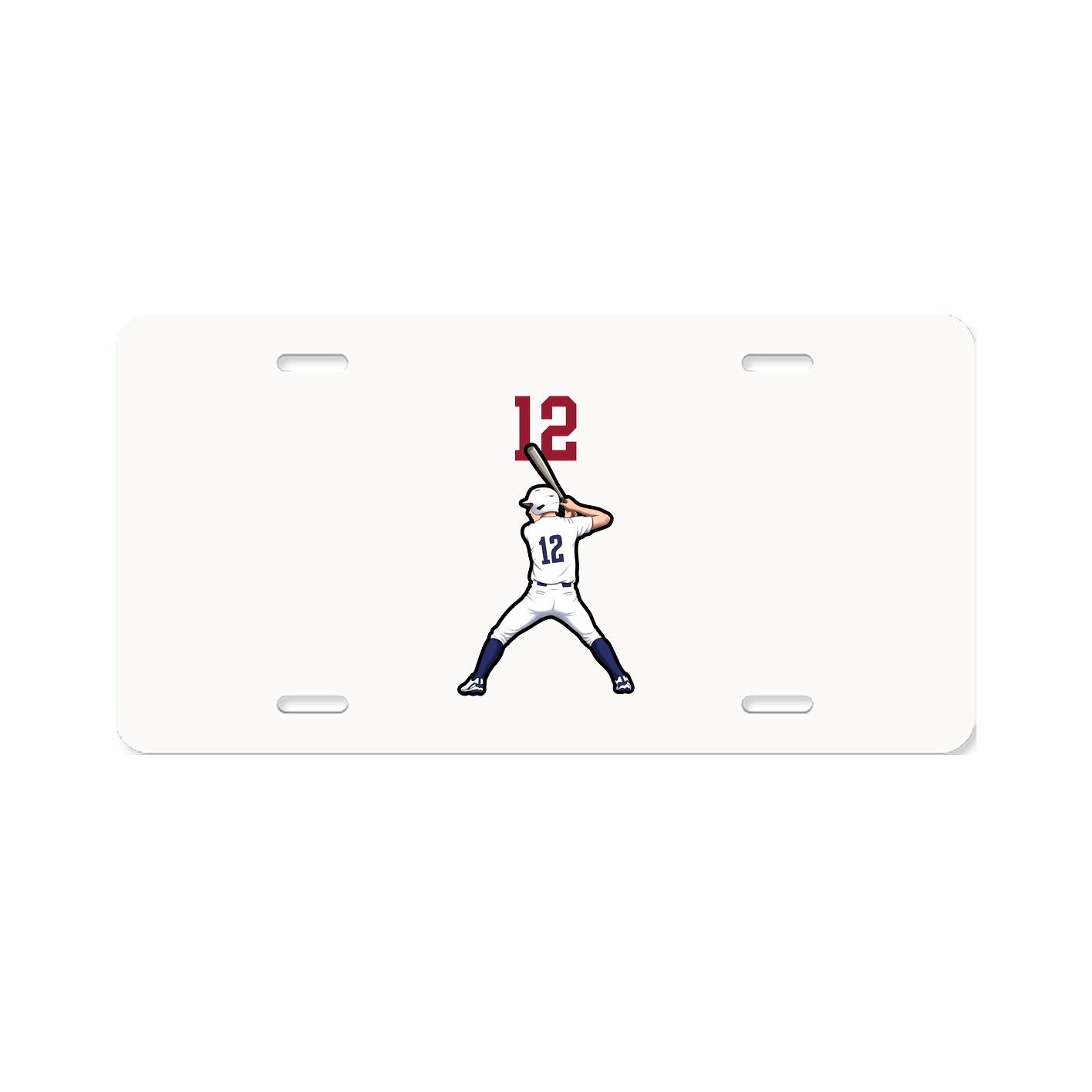 License Plate — Number Top in Classic