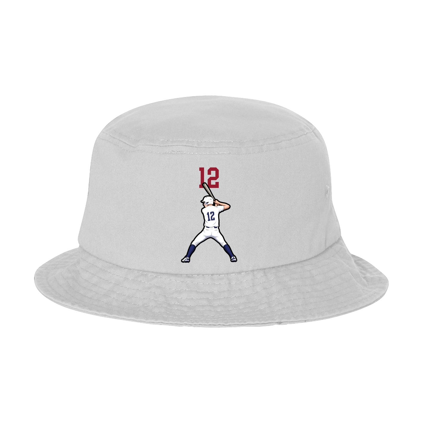 Bucket Cap — Number Top in White