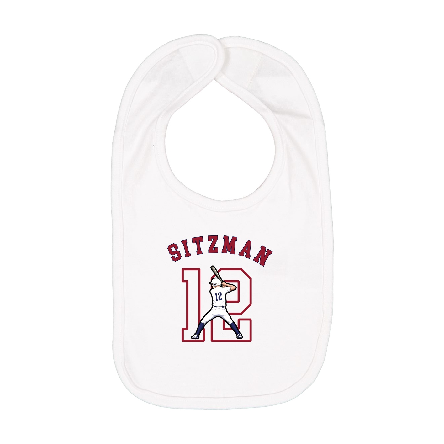 Infant Bib — Shirsey Arch in White