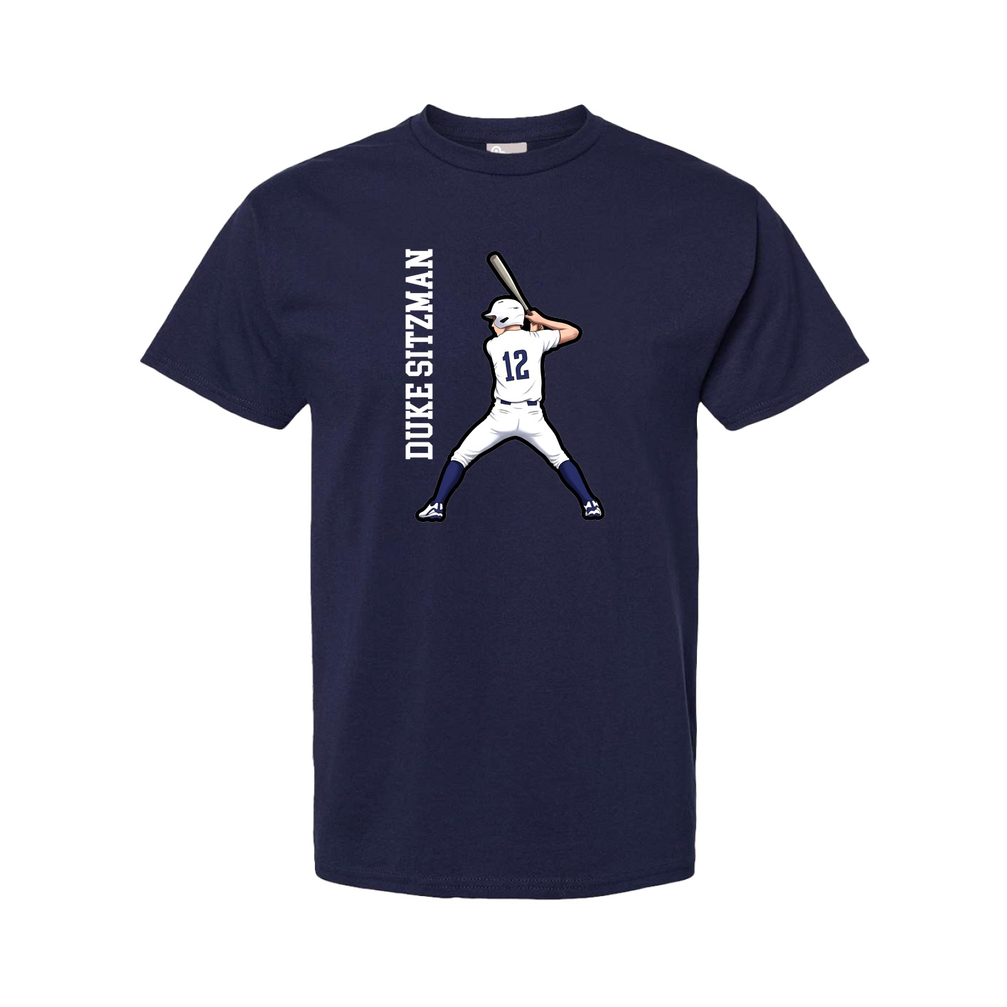 Youth Tee — Name Vertical in Navy