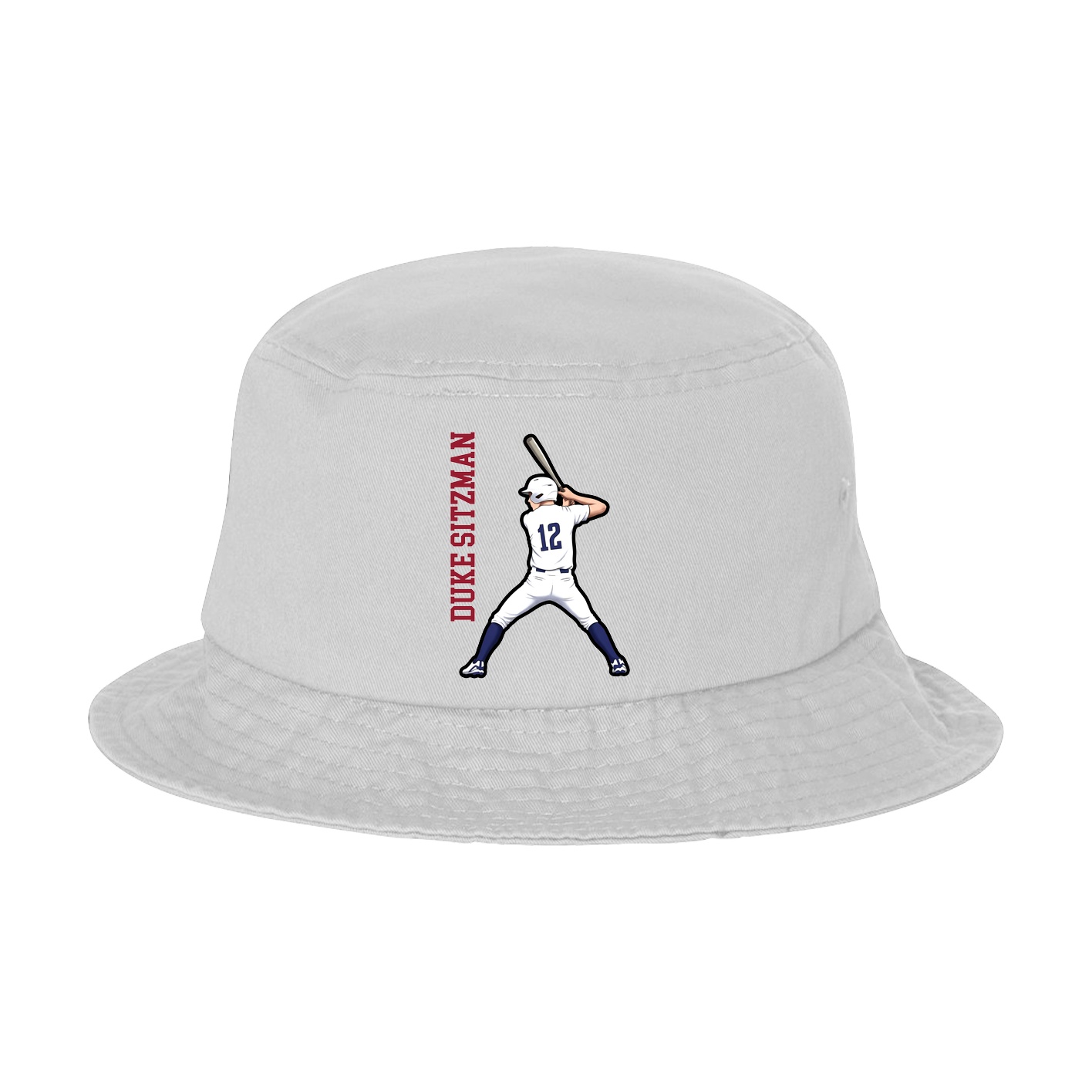 Bucket Cap — Name Vertical in White