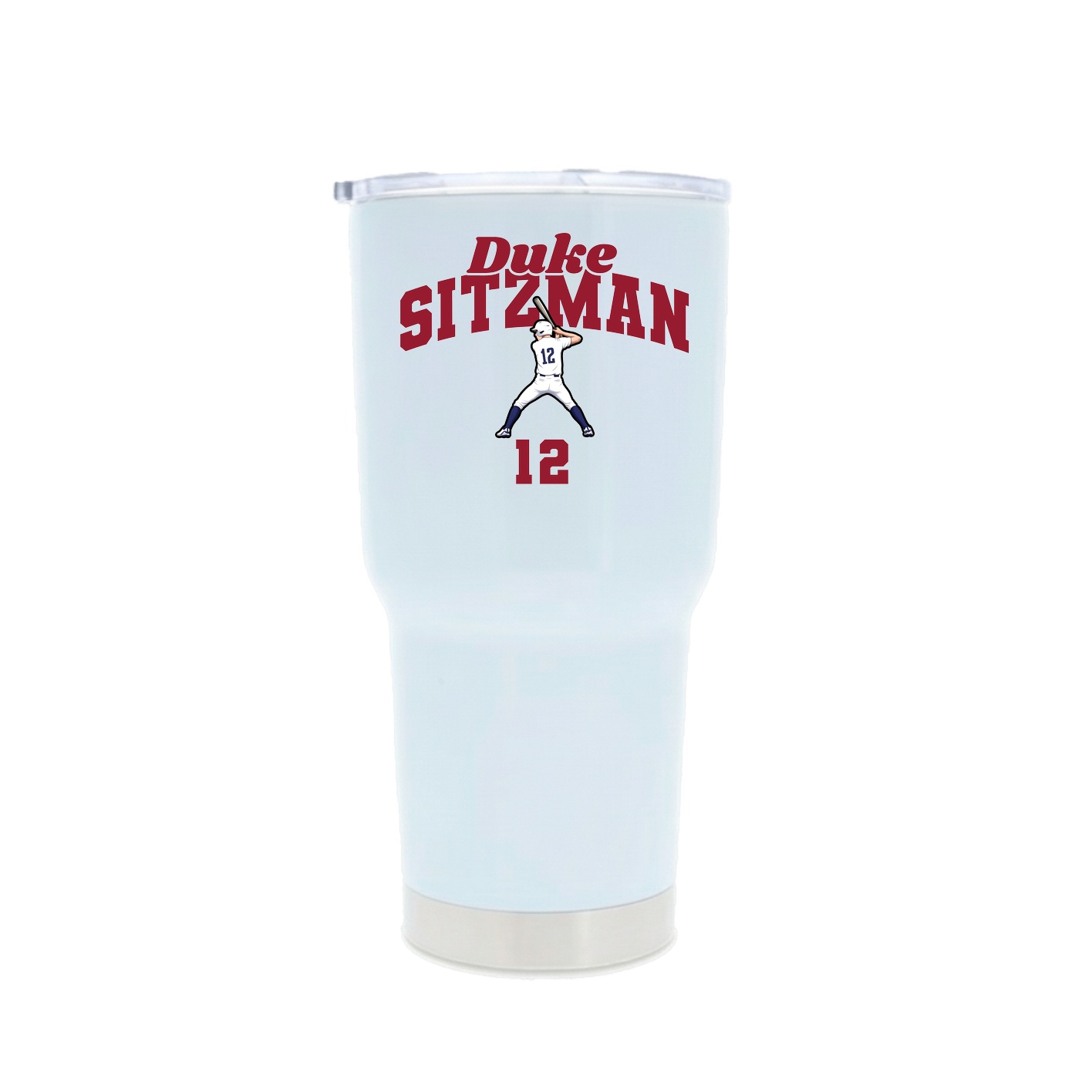 30oz Stainless Steel Tumbler — Signature Arch in White