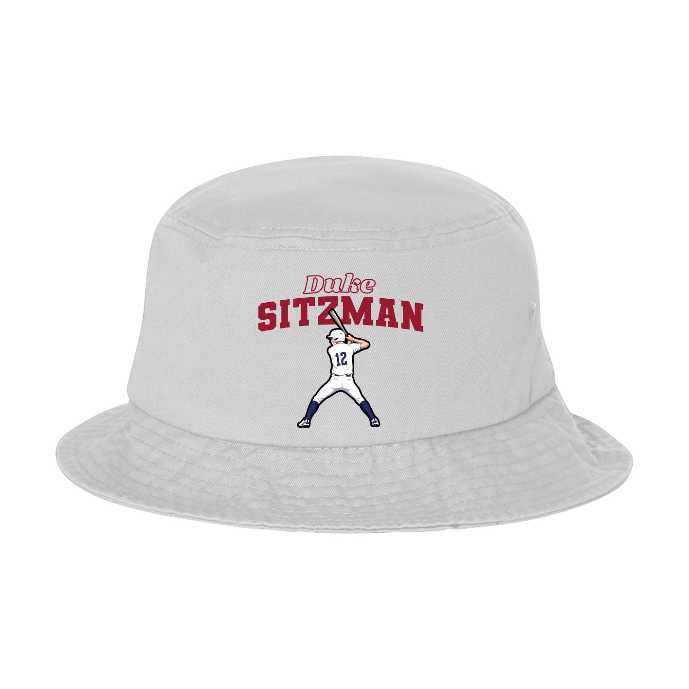 Bucket Cap — Name Arch in White