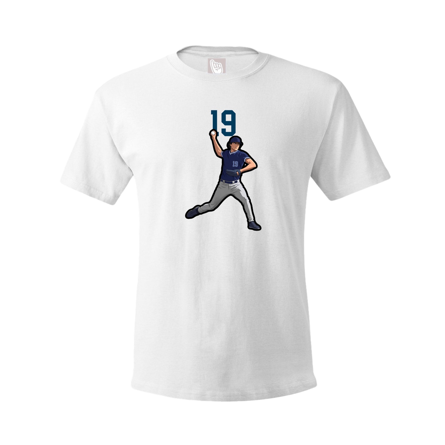 Youth Tee — Number Top in White