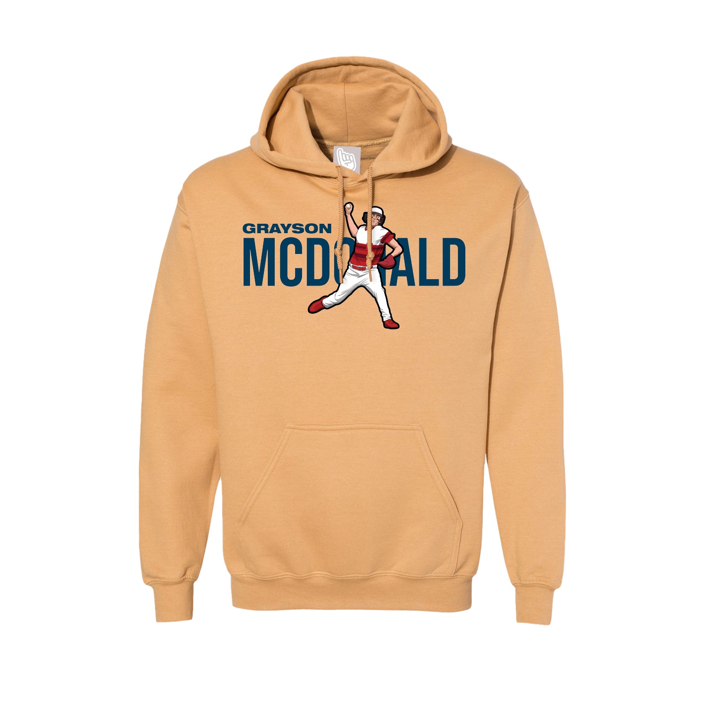 Hoodie — Player Name in Vegas Gold