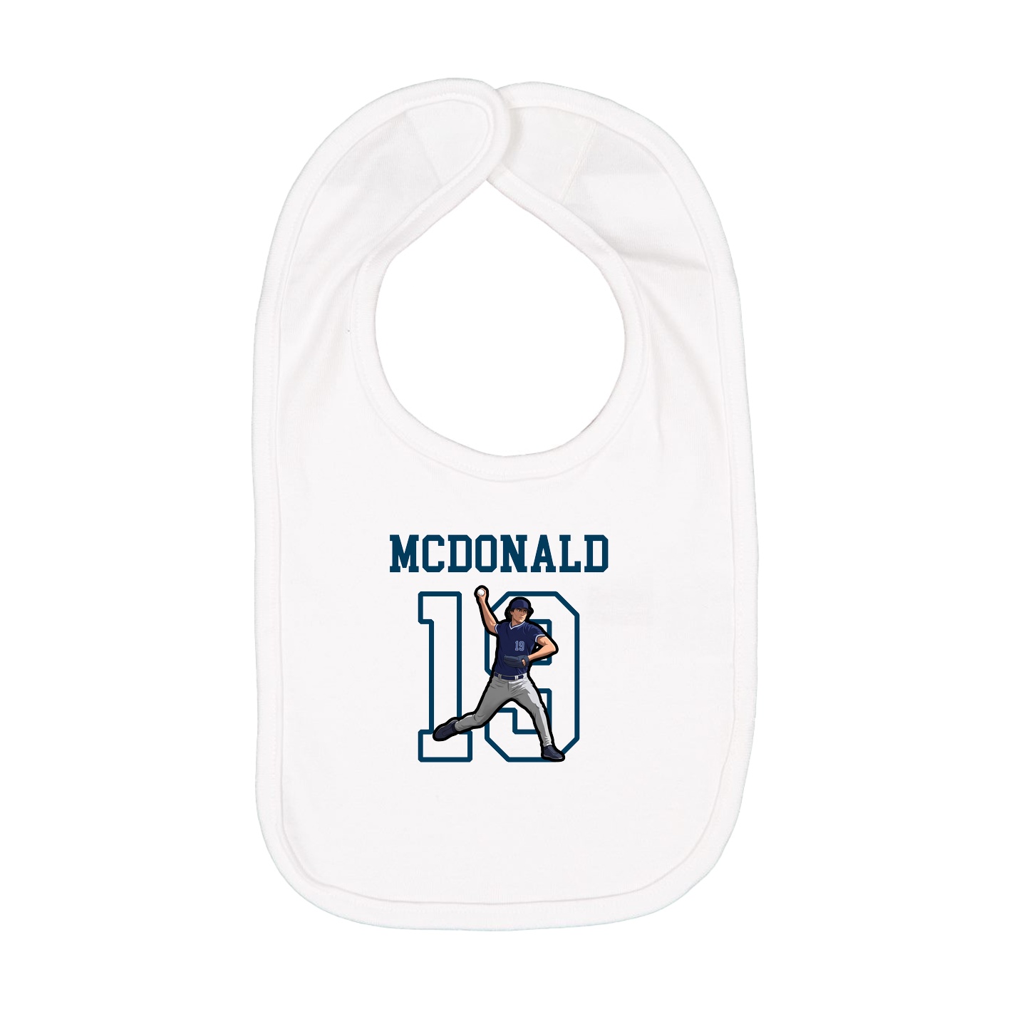 Infant Bib — Shirsey in White