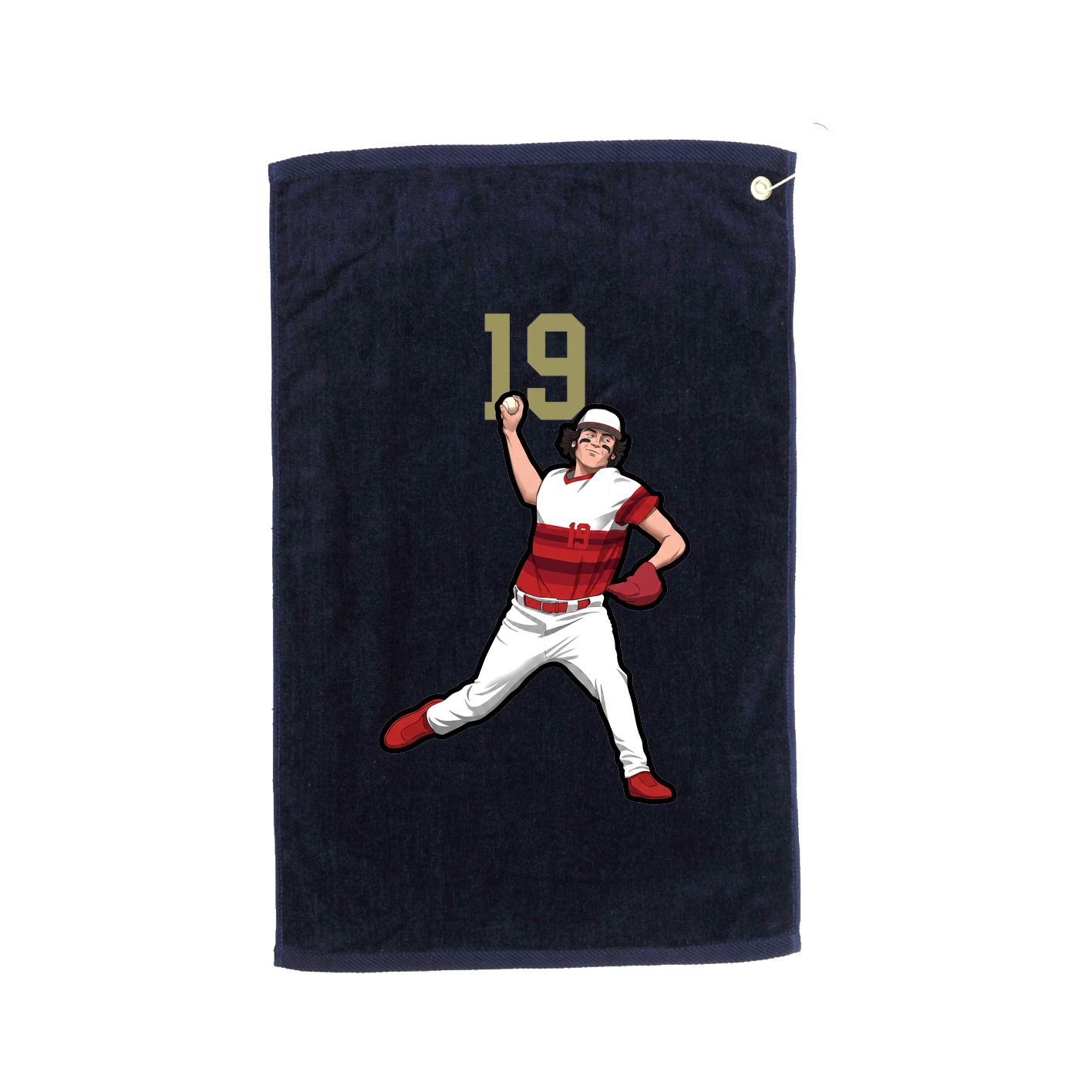 Golf Towel — Number Top in Navy