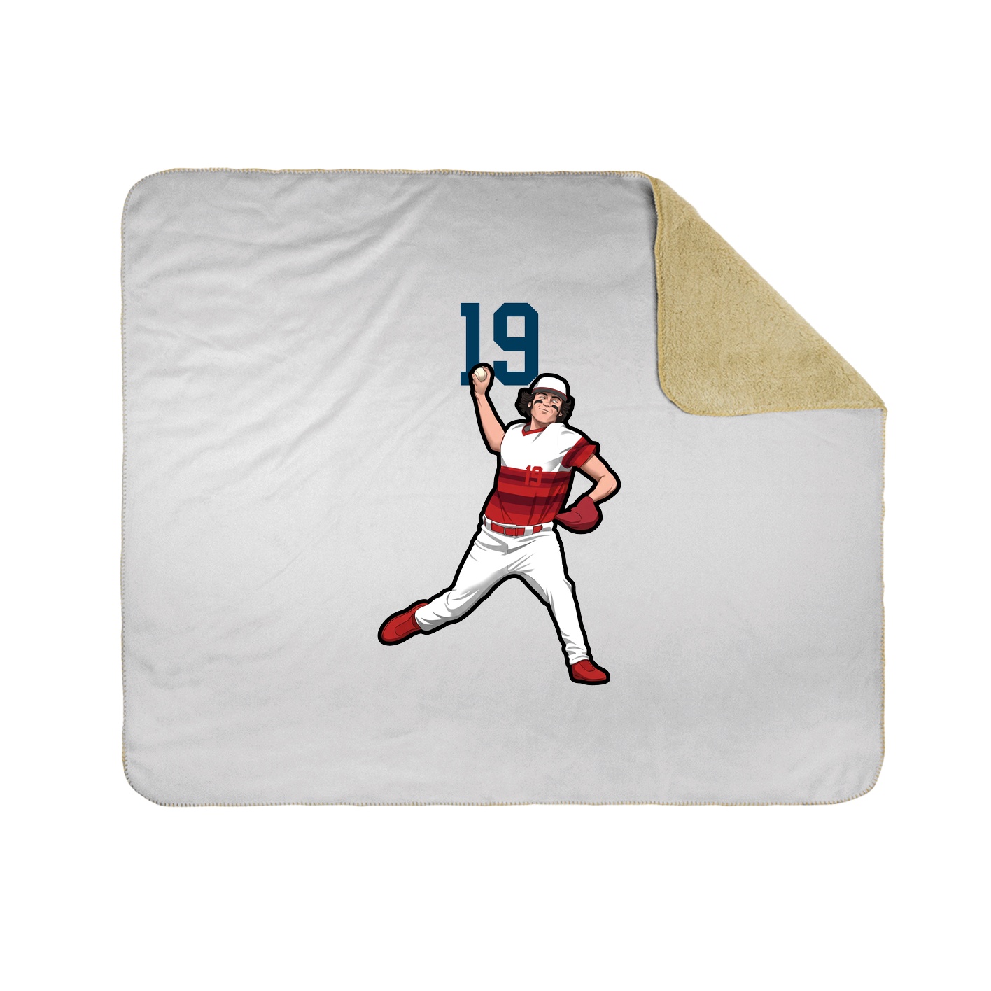 Throw Blanket — Number Top in White