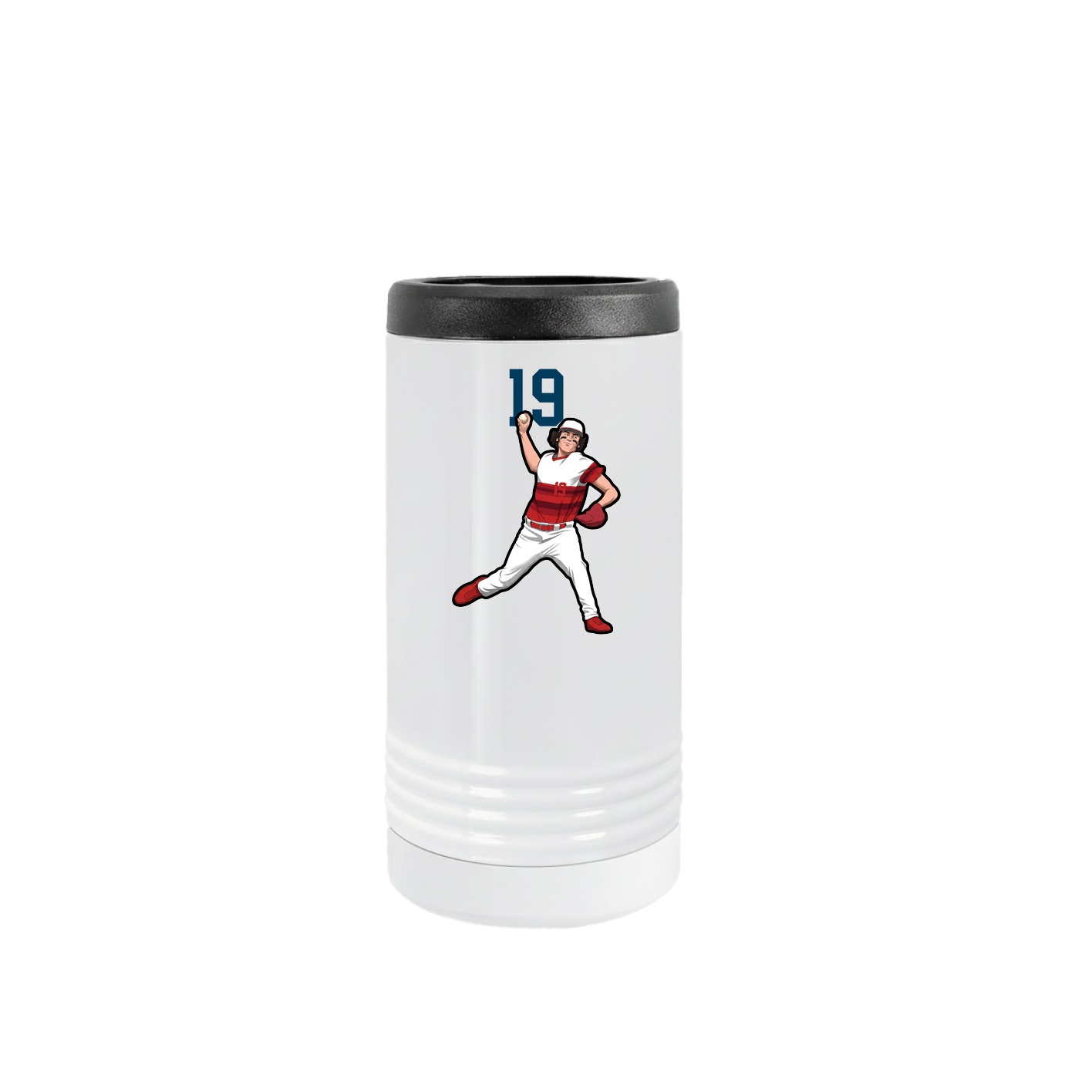 Slim Beverage Holder — Number Top in White