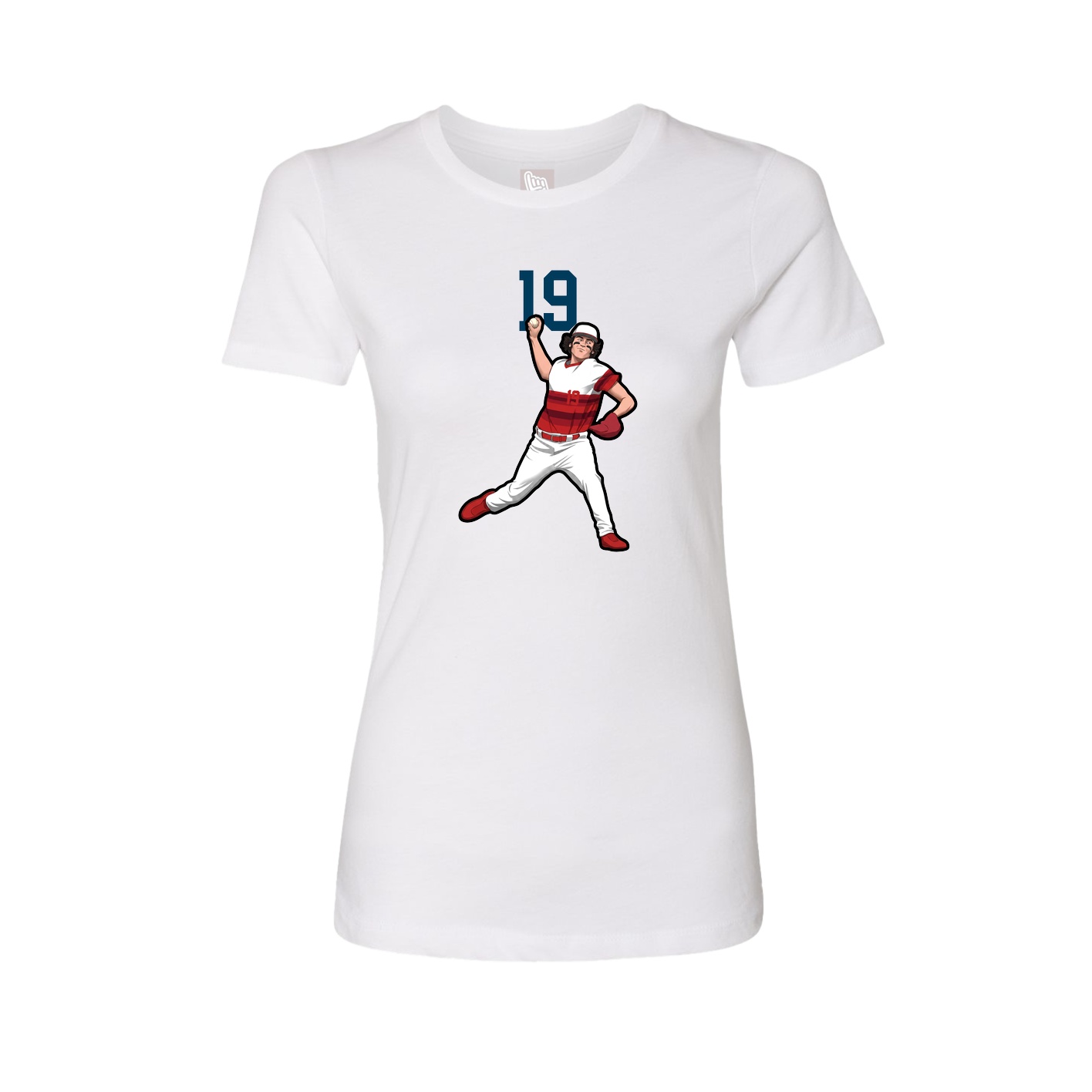 Fitted Women's Tee — Number Top in White