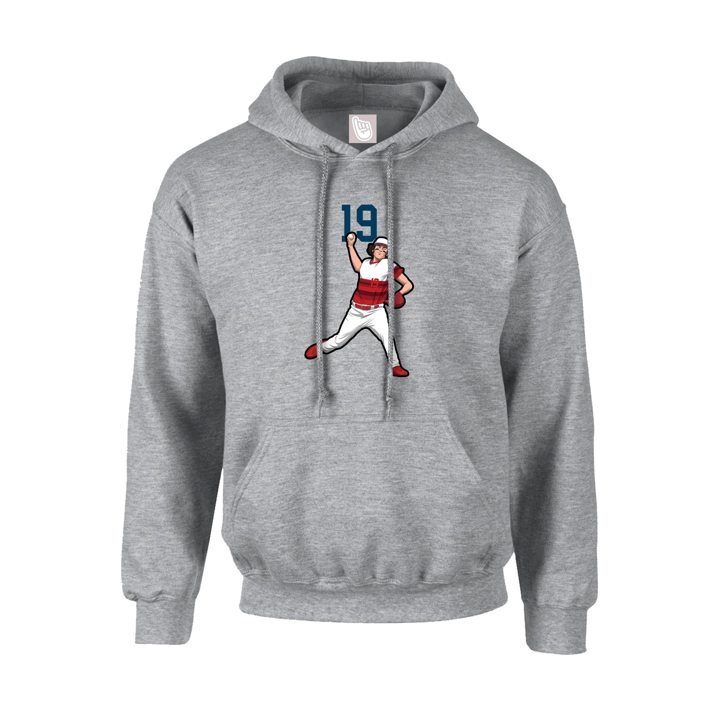 Hoodie — Number Top in Grey