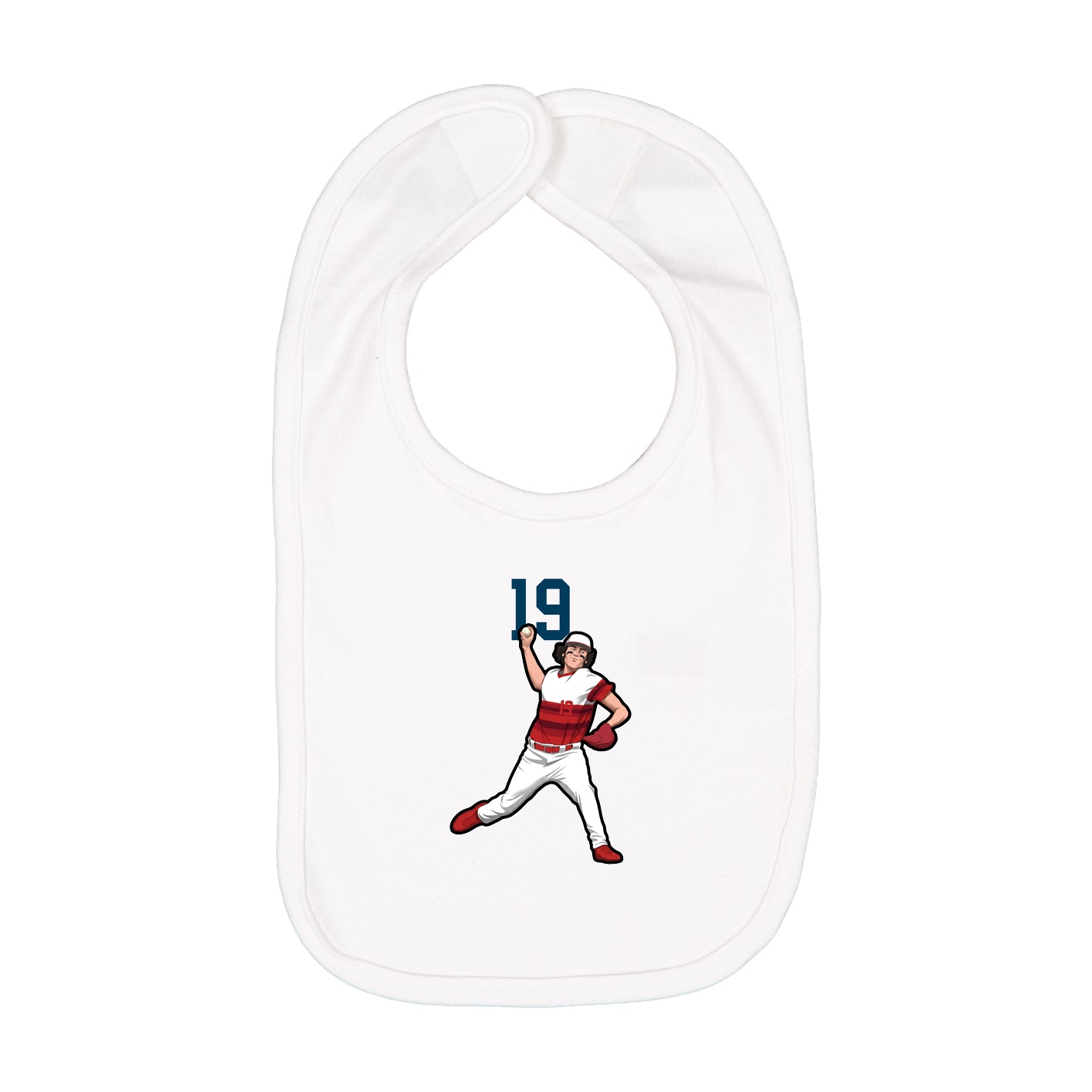 Infant Bib — Number Top in White