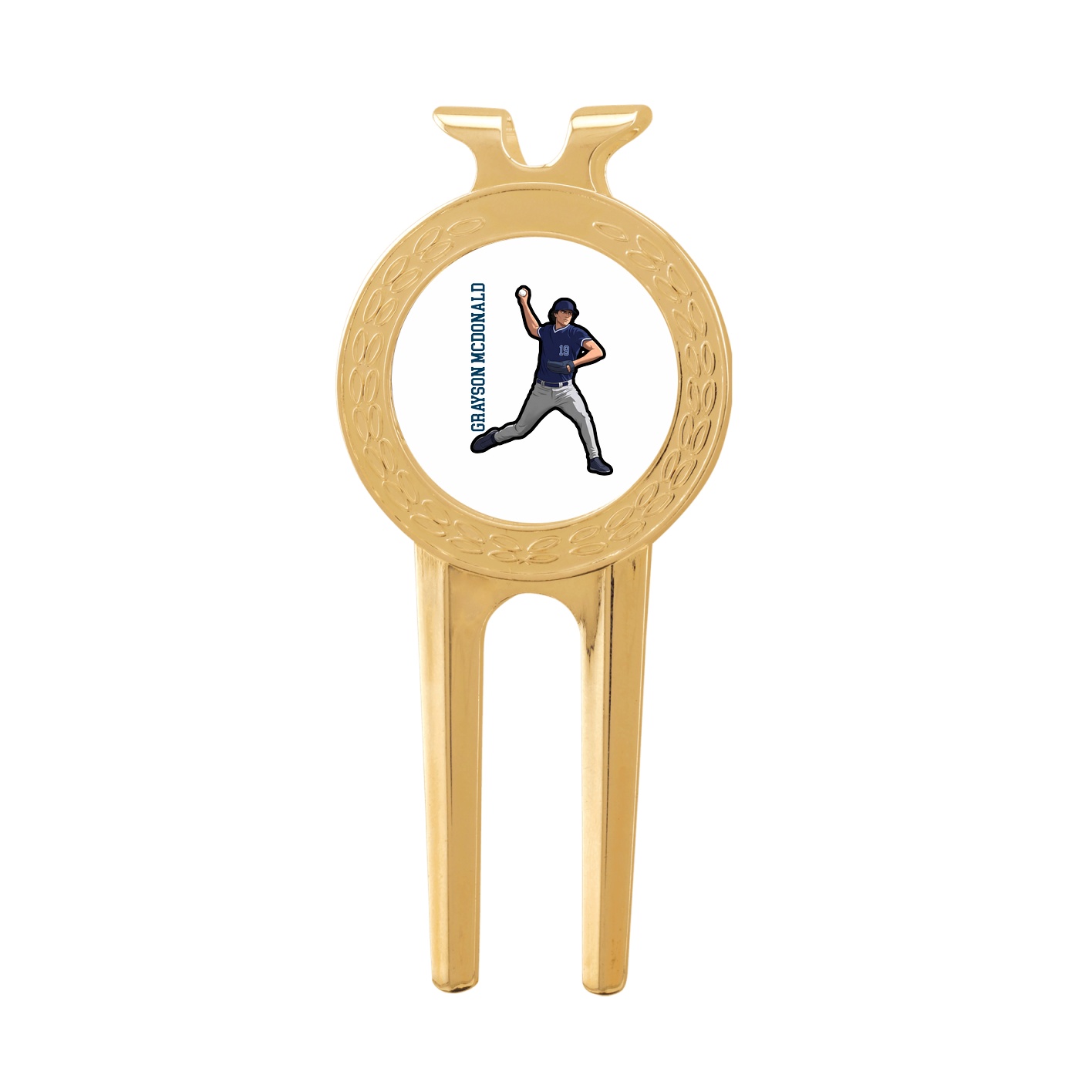 Divot Tool with Ball Marker — Name Vertical in Classic