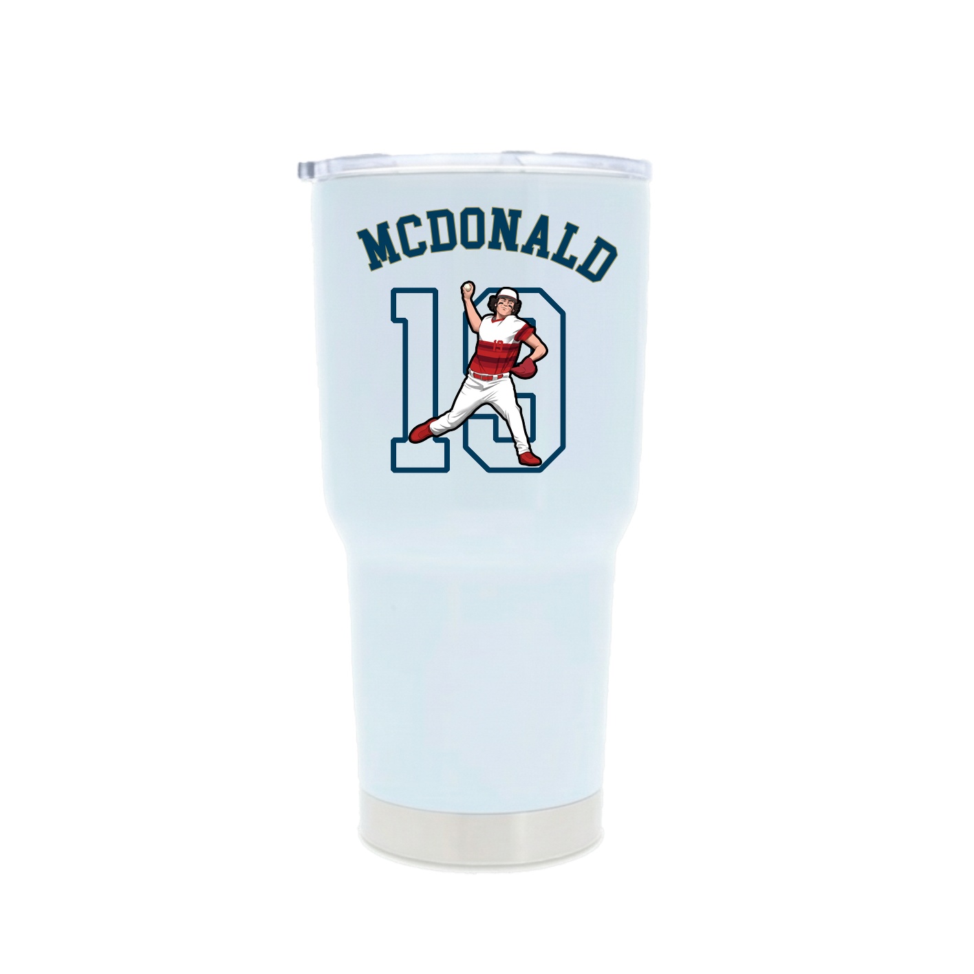 30oz Stainless Steel Tumbler — Shirsey Arch in White