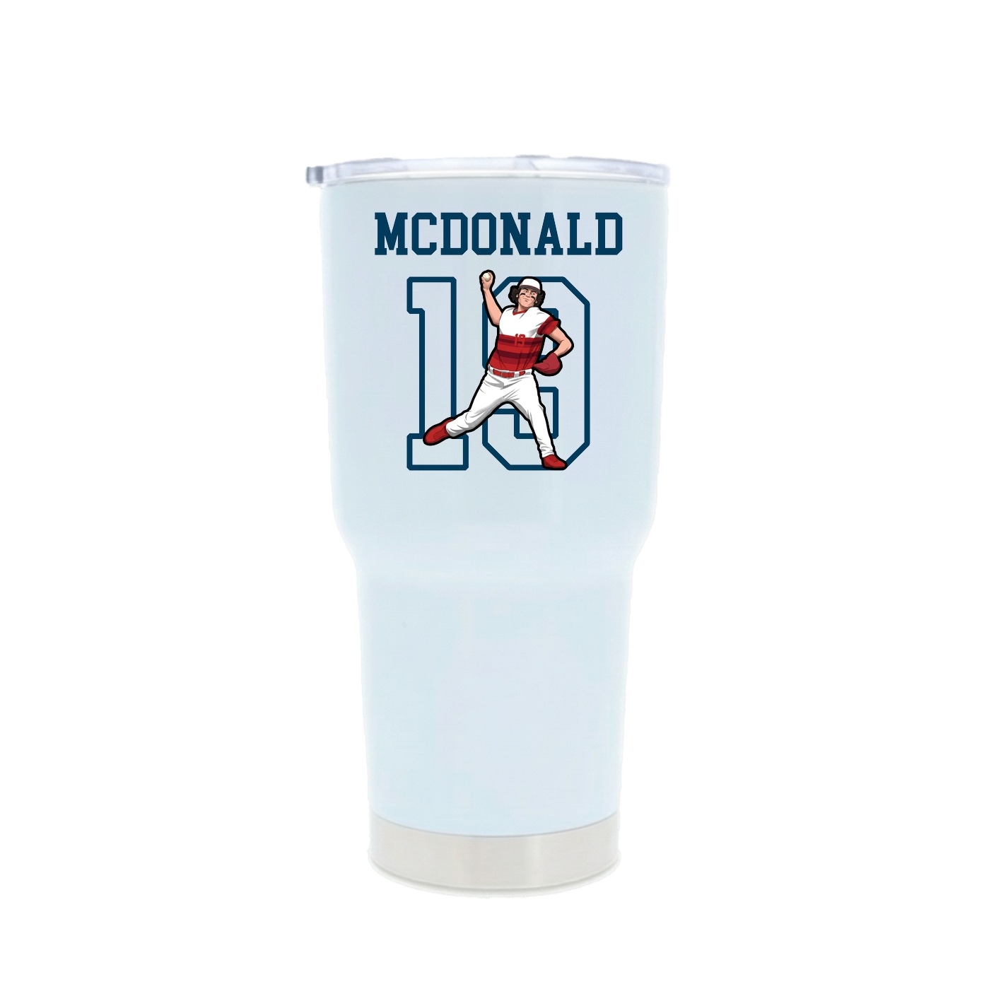 30oz Stainless Steel Tumbler — Shirsey in White