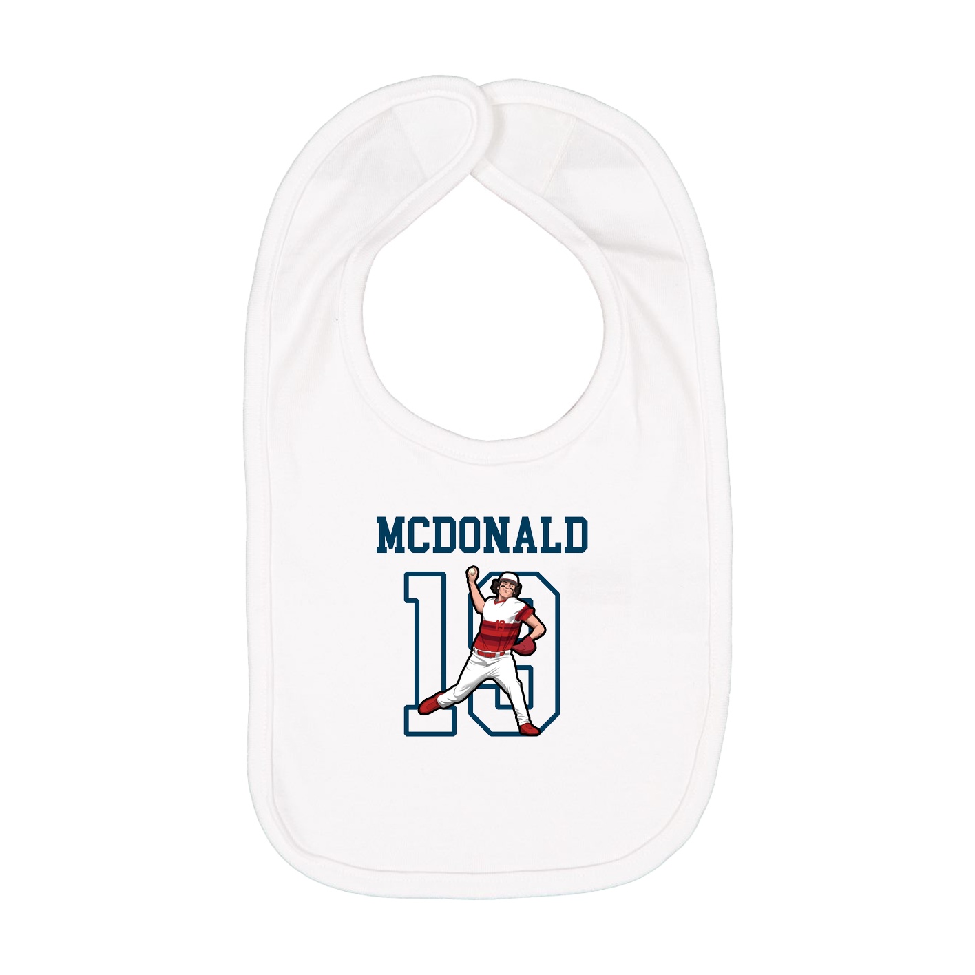 Infant Bib — Shirsey in White