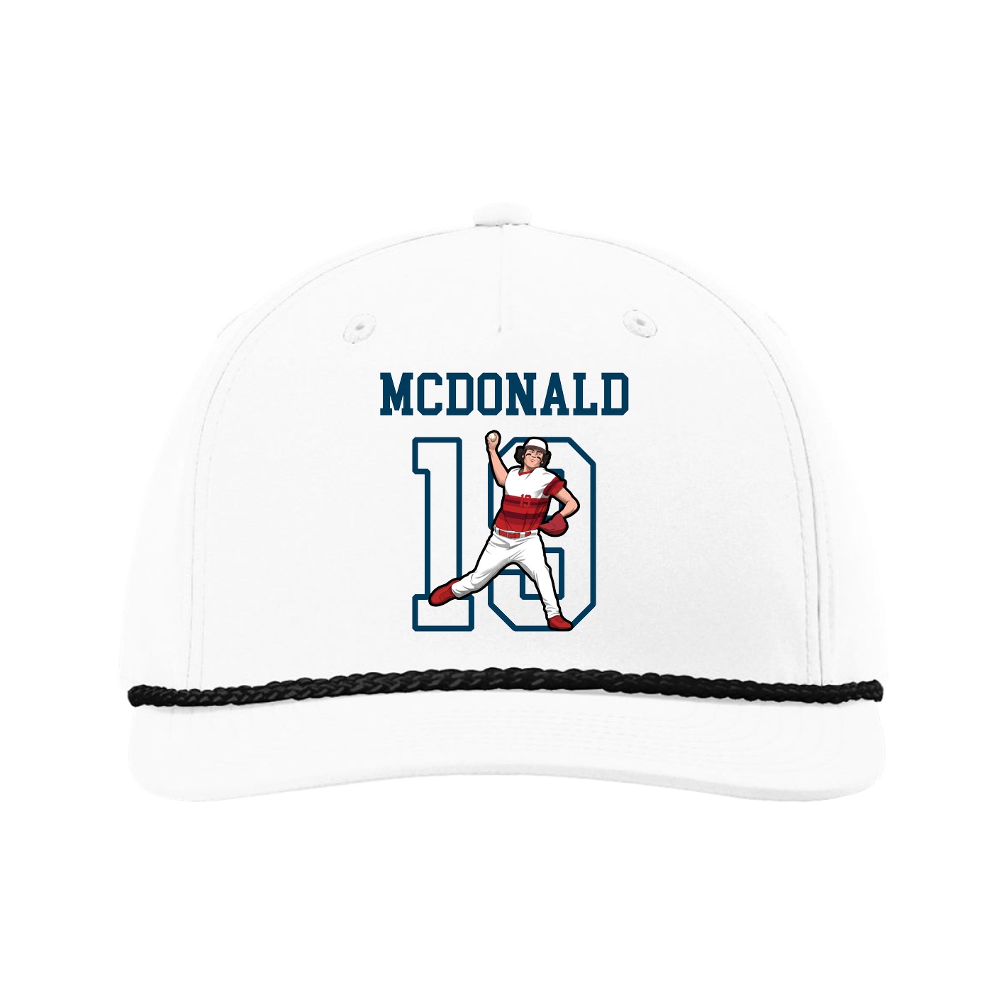Five-Panel Classic Rope Cap — Shirsey in White