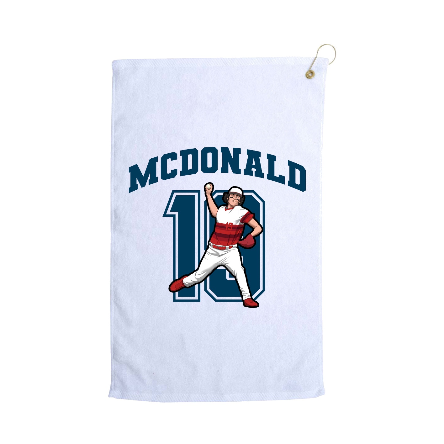 Golf Towel — Number in White