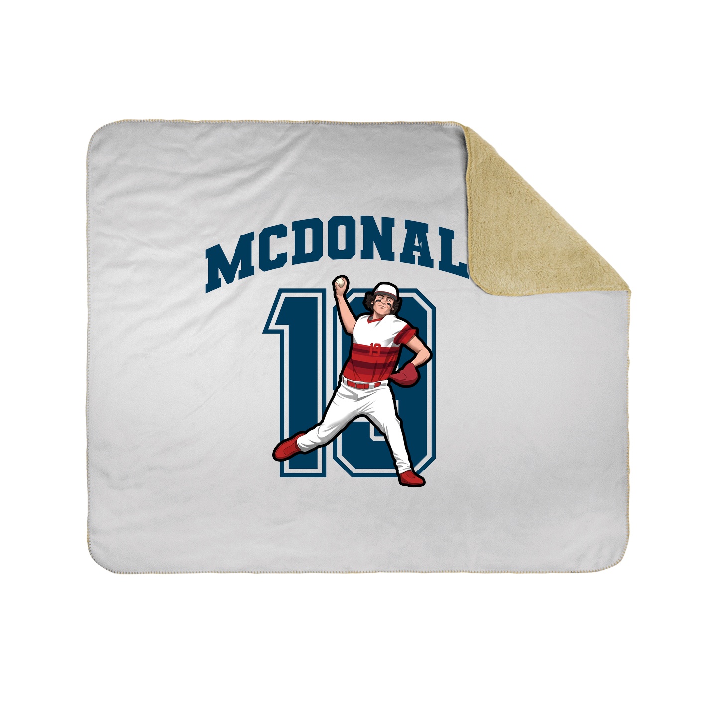 Throw Blanket — Number in White