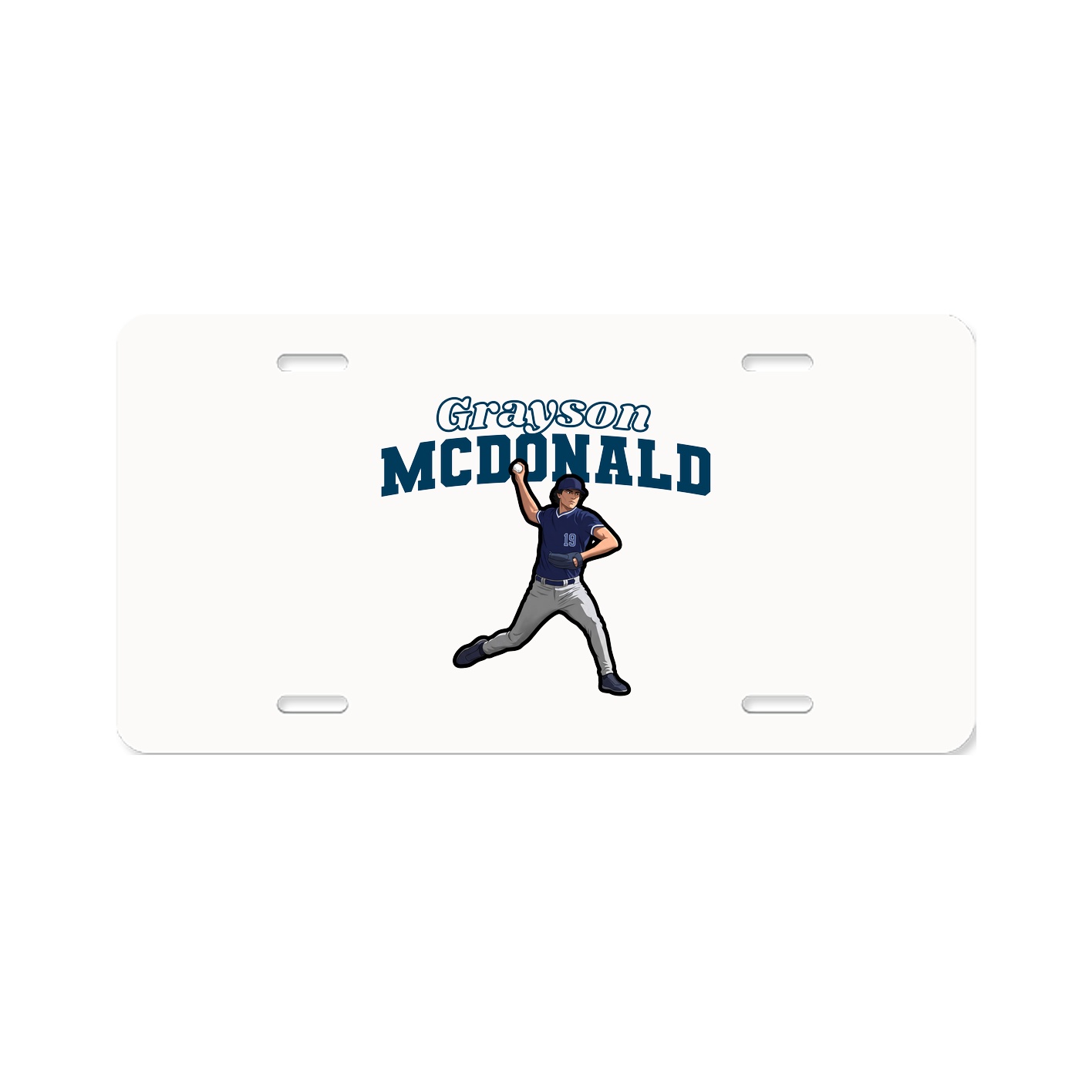 License Plate — Name Arch in Classic