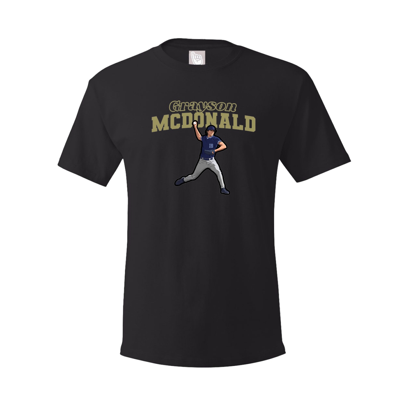 Youth Tee — Name Arch in Black