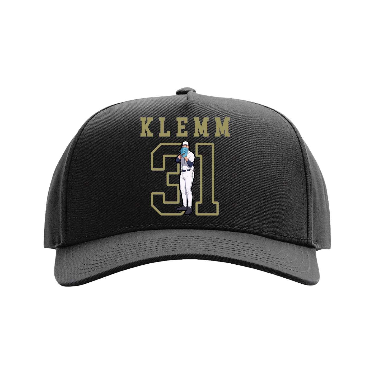 Full Fabric Five-Panel Champ Cap — Shirsey in Black