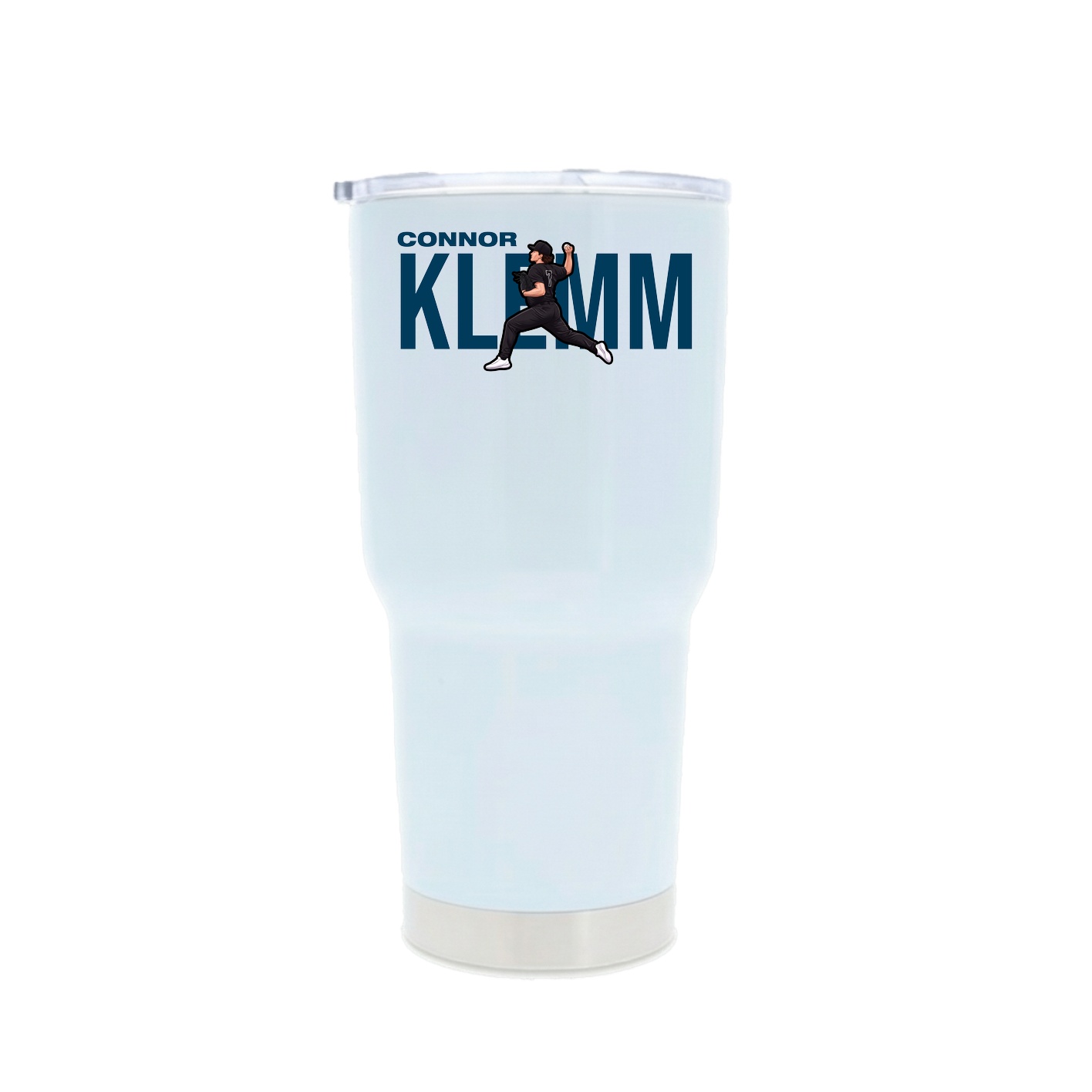 30oz Stainless Steel Tumbler — Player Name in White