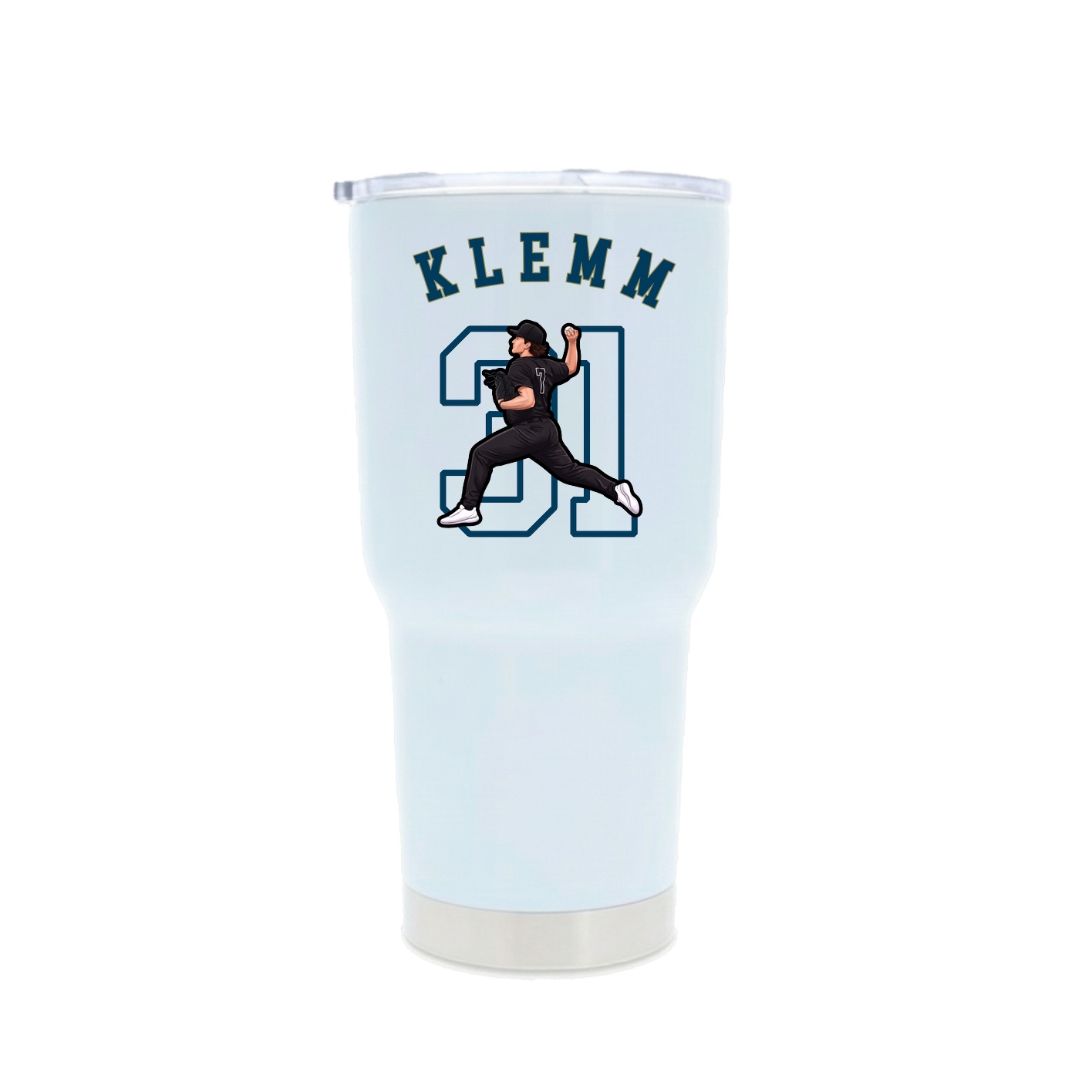 30oz Stainless Steel Tumbler — Shirsey Arch in White