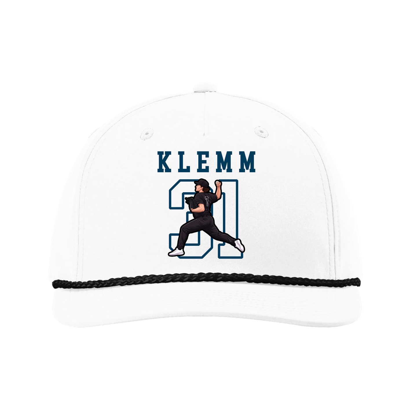 Five-Panel Classic Rope Cap — Shirsey in White