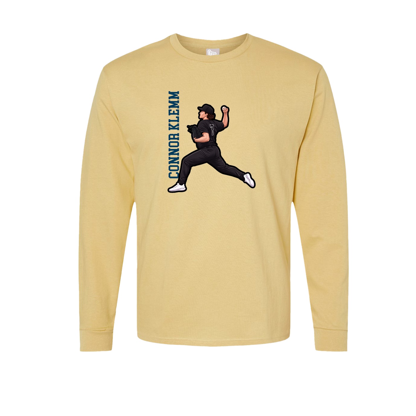 Long Sleeve Tee — Name Vertical in Vegas Gold