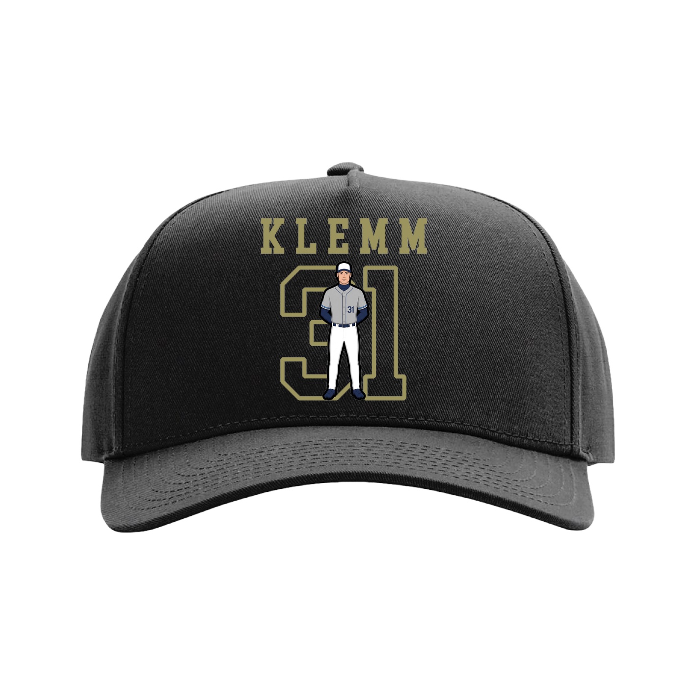 Full Fabric Five-Panel Champ Cap — Shirsey in Black