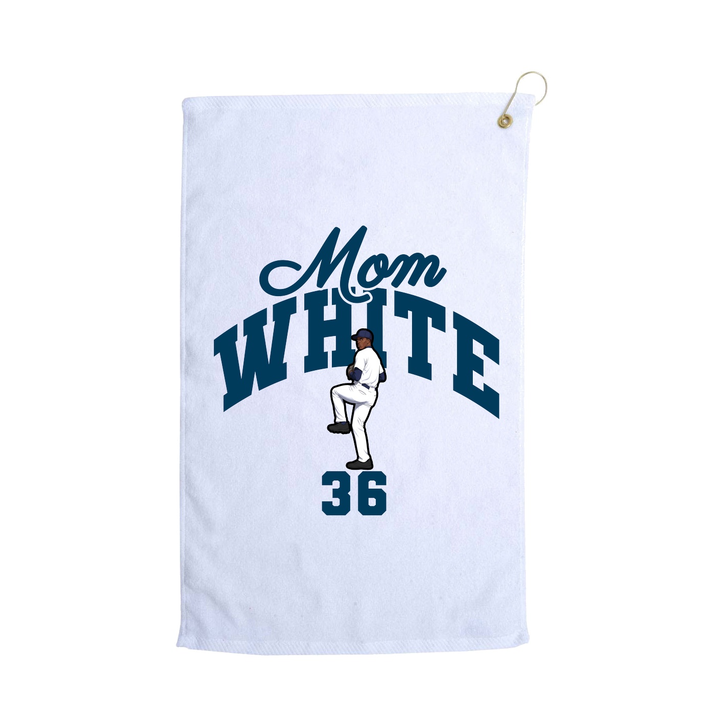 Golf Towel — Mothers Day Arch in White