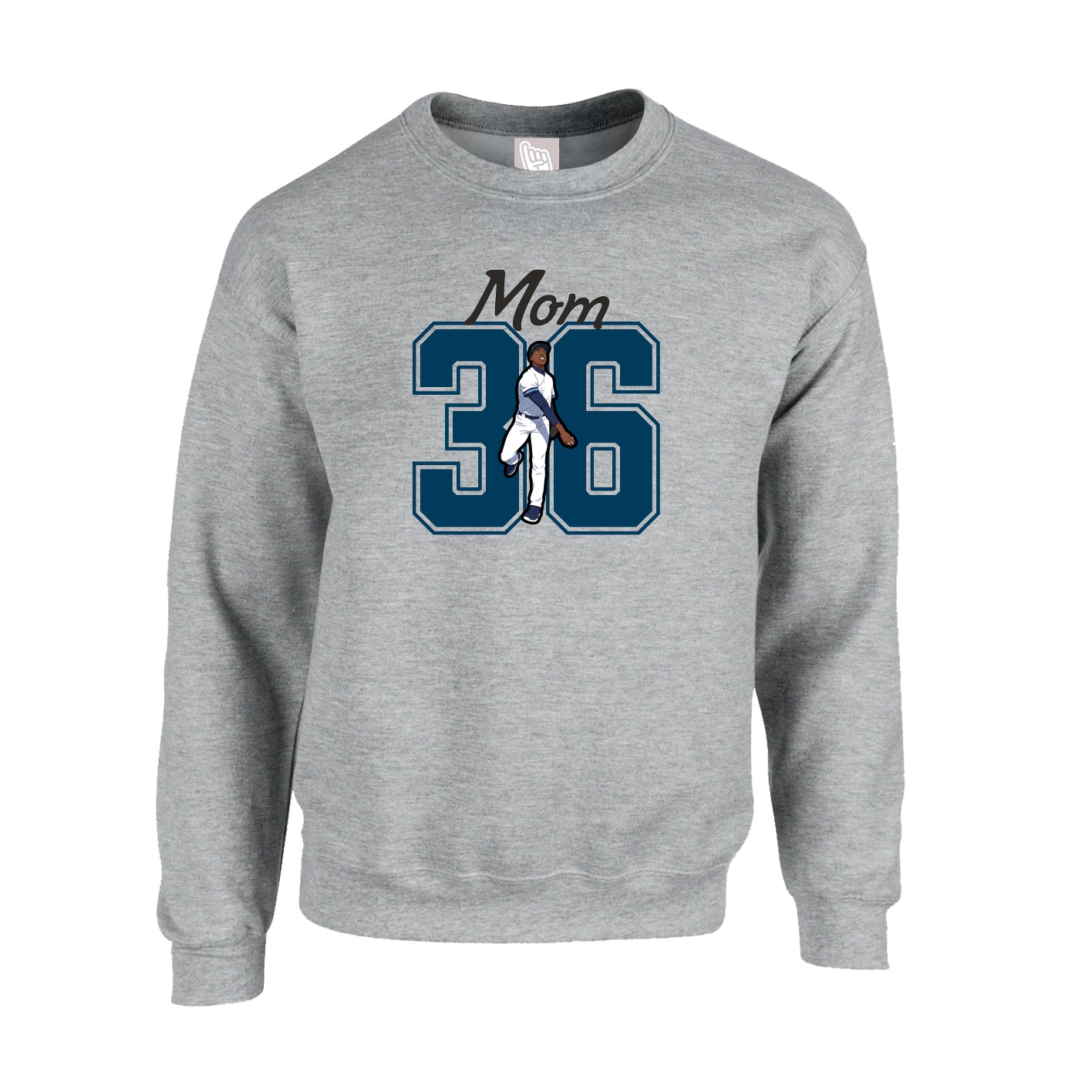 Fleece Crew — Mothers Day Shirsey in Grey
