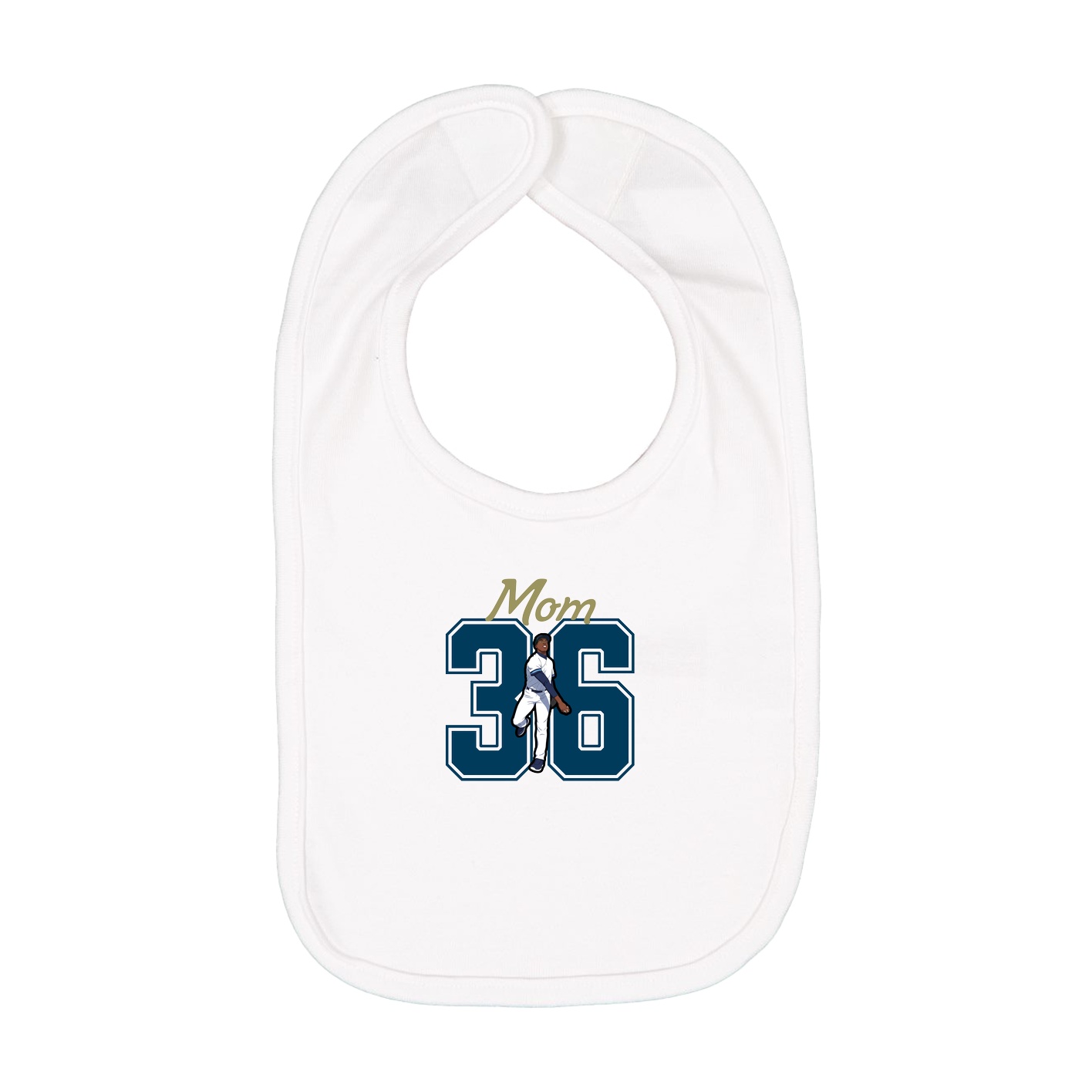 Infant Bib — Mothers Day Shirsey in White