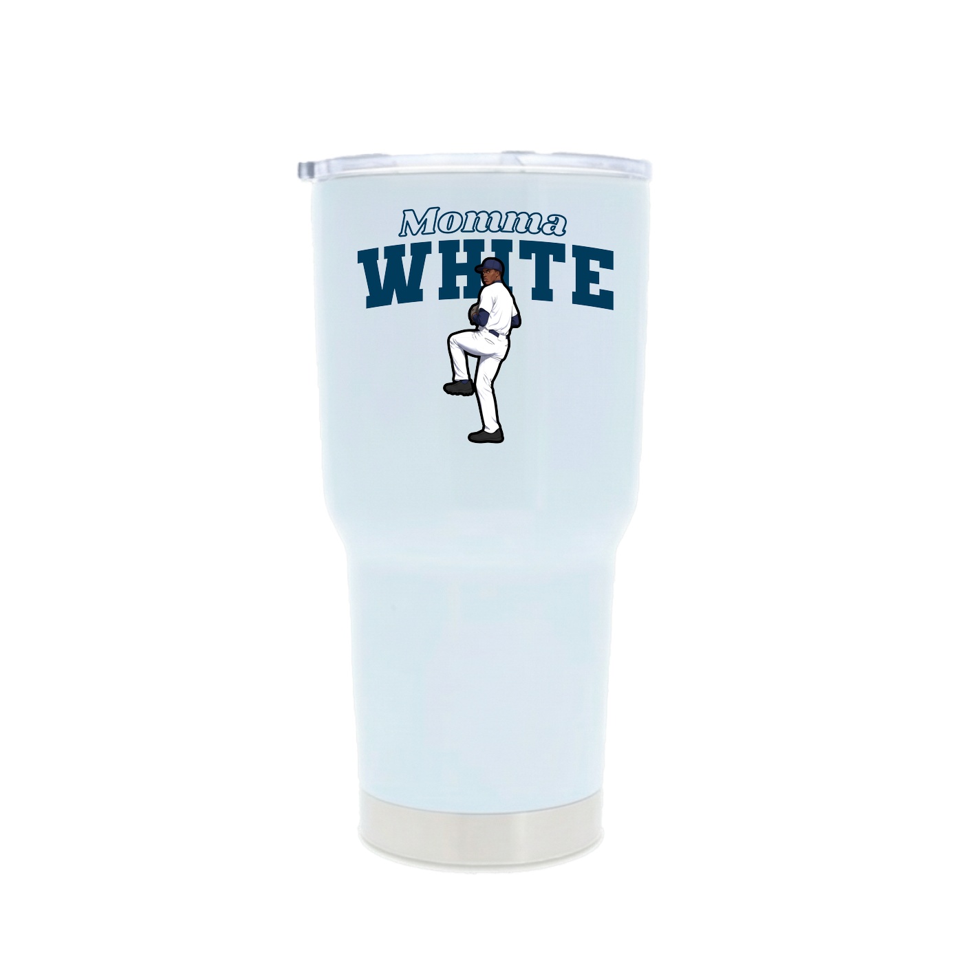 30oz Stainless Steel Tumbler — Mothers Day Block in White