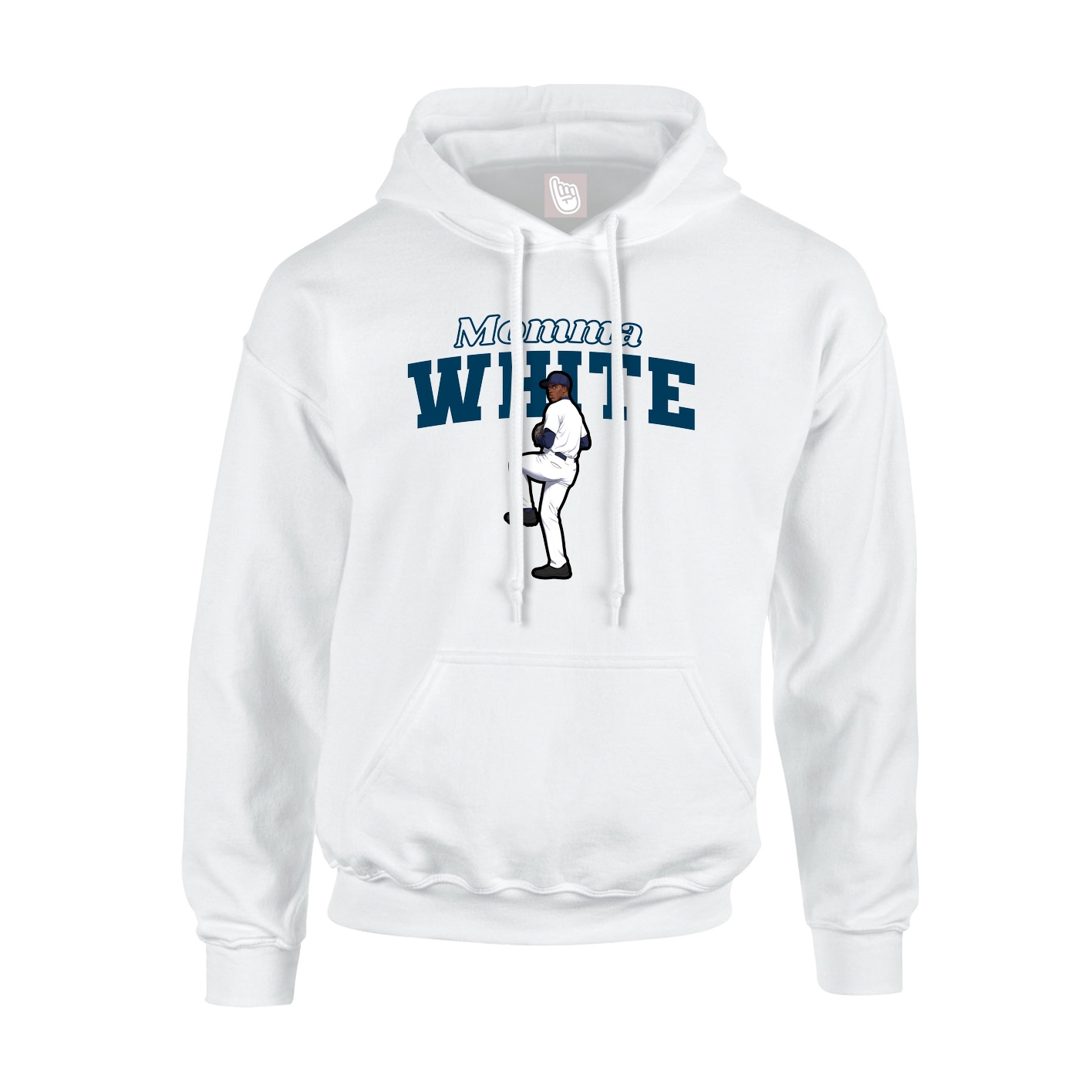 Hoodie — Mothers Day Block in White