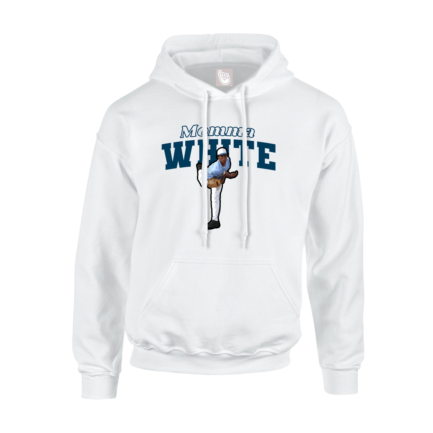 Youth Hoodie — Mothers Day Block in White