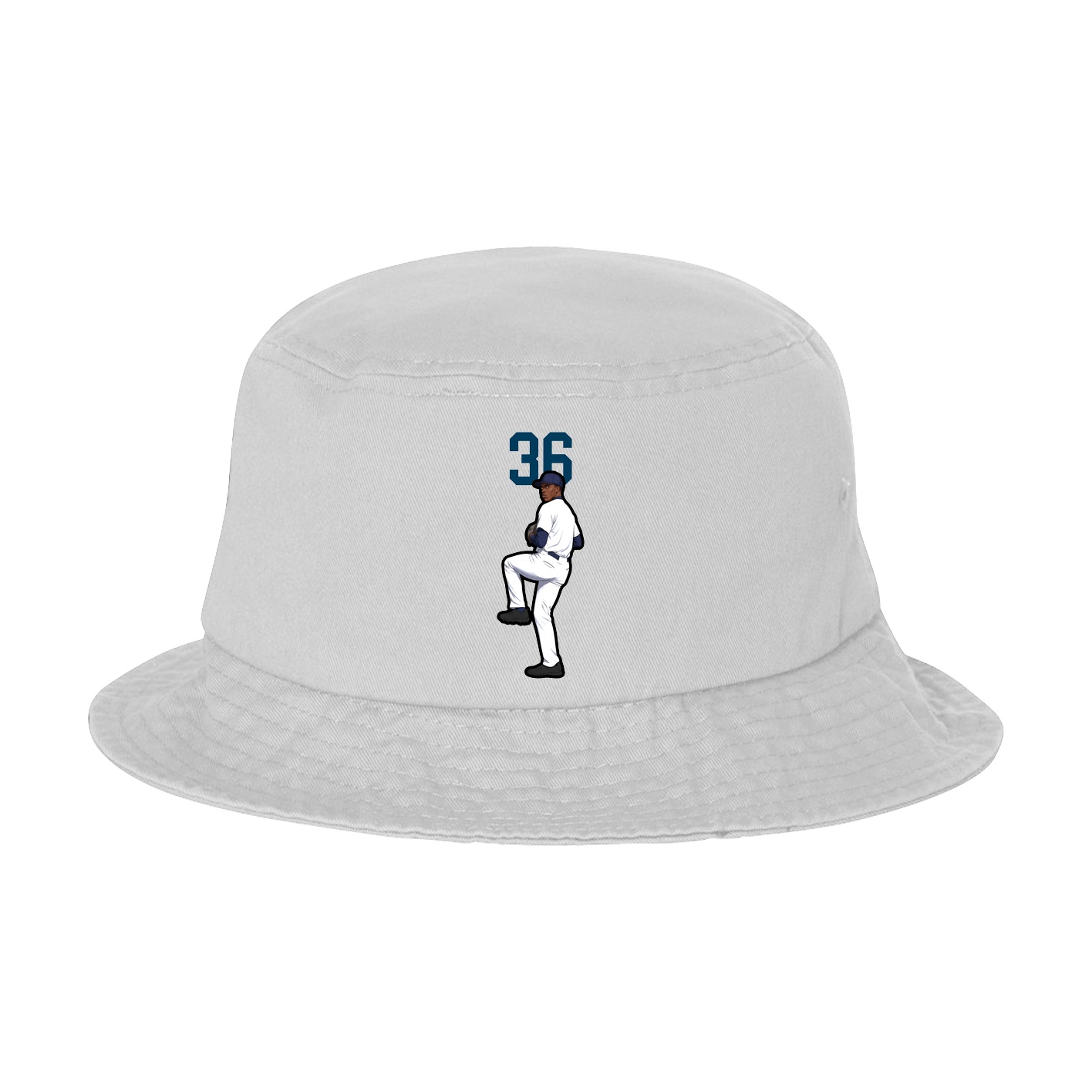Bucket Cap — Number Top in White