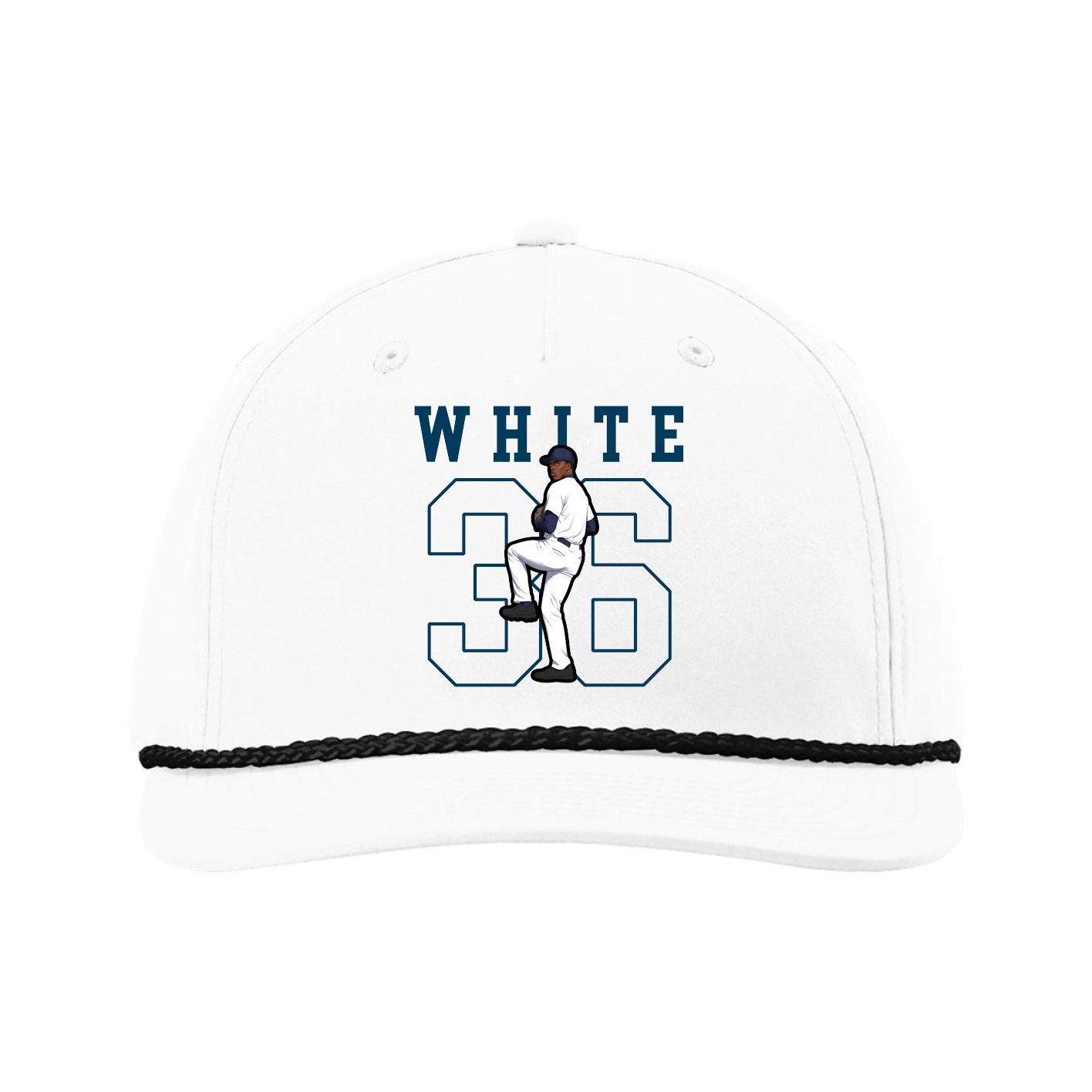 Five-Panel Classic Rope Cap — Shirsey in White