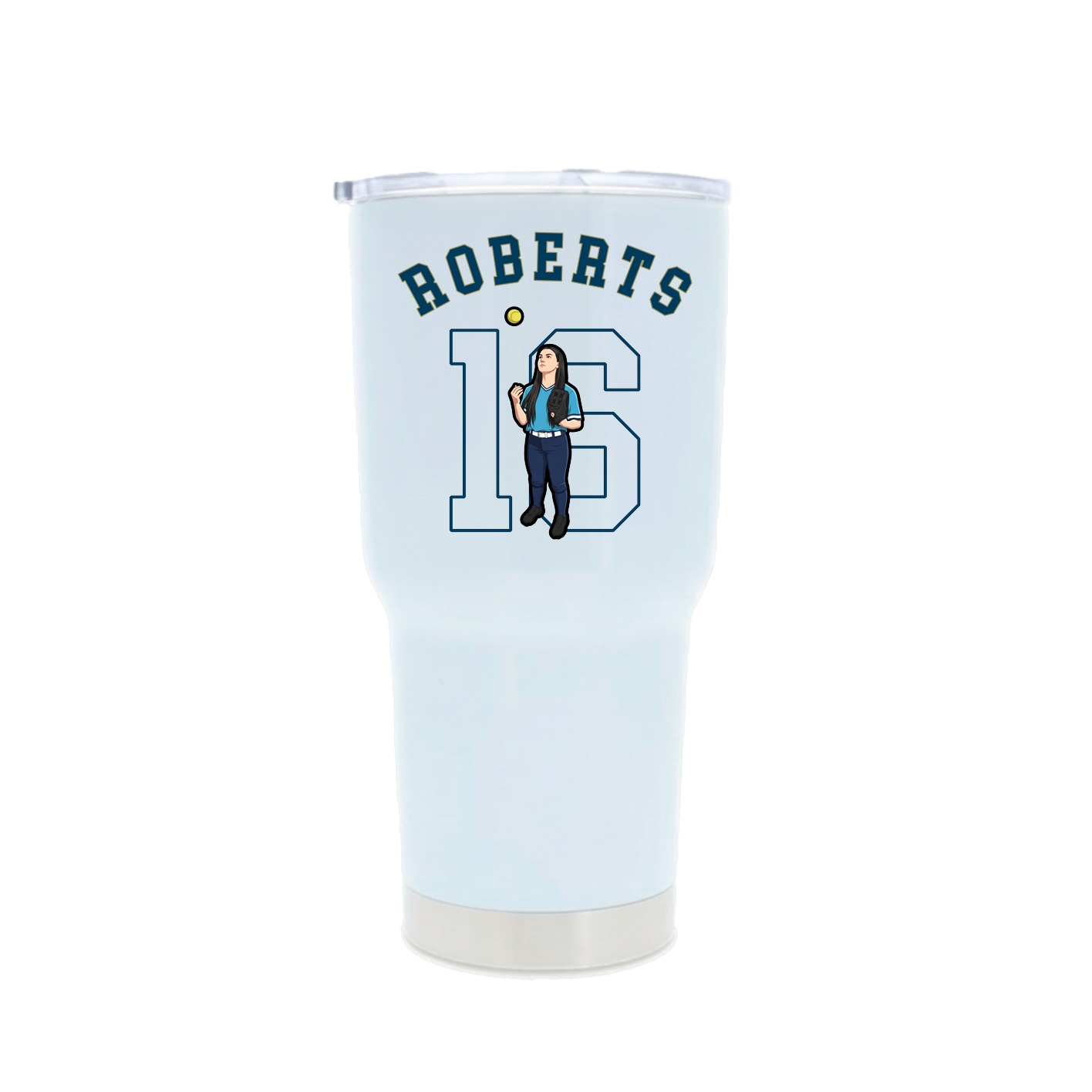 30oz Stainless Steel Tumbler — Shirsey Arch in White
