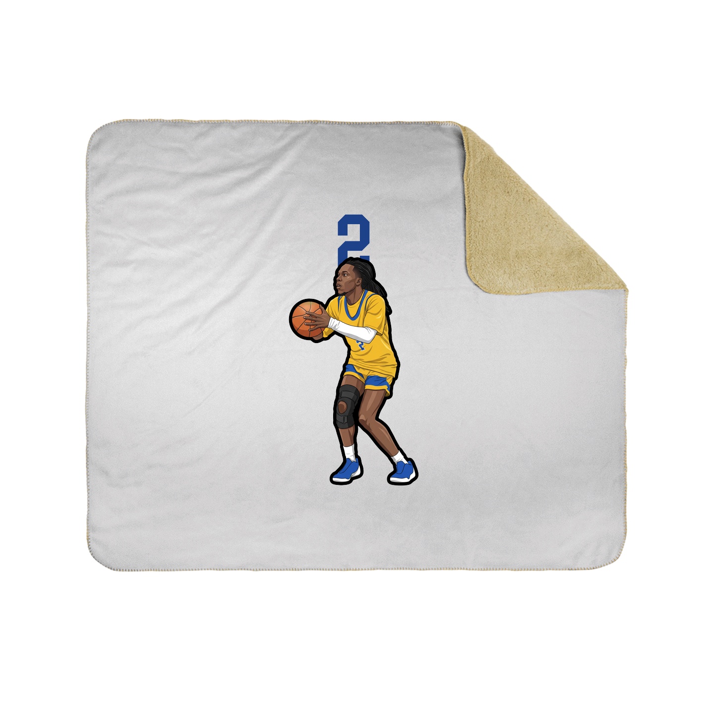 Throw Blanket — Number Top in White