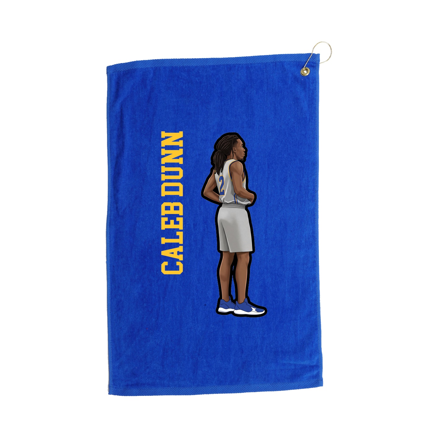 Golf Towel — Name Vertical in Royal