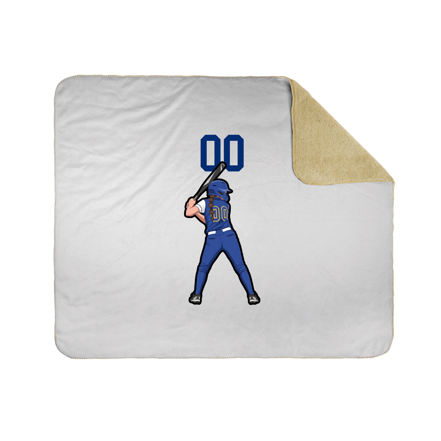 Throw Blanket — Number Top in White