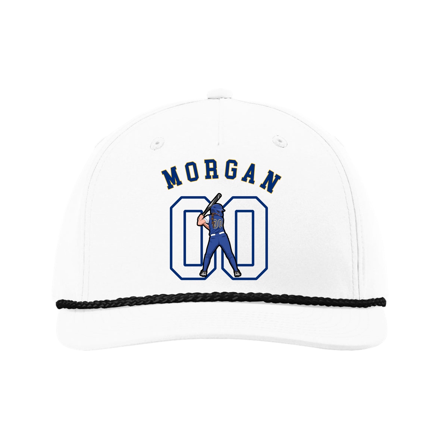 Five-Panel Classic Rope Cap — Shirsey Arch in White