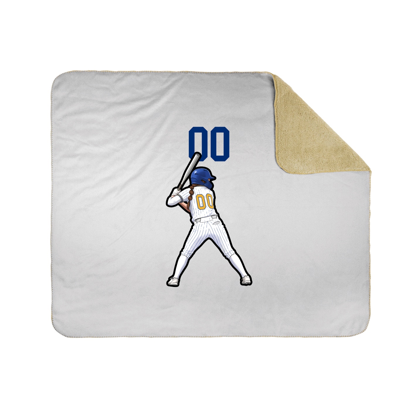 Throw Blanket — Number Top in White