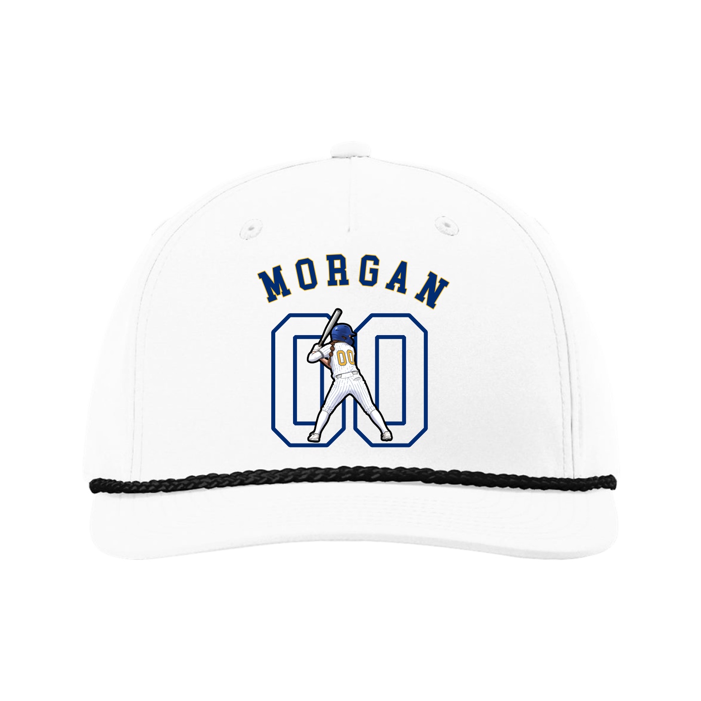 Five-Panel Classic Rope Cap — Shirsey Arch in White