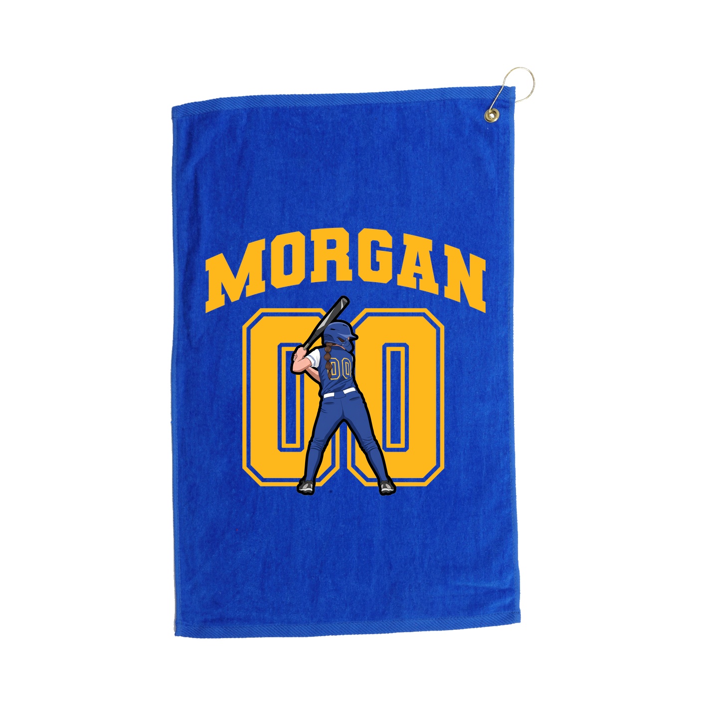 Golf Towel — Number in Royal