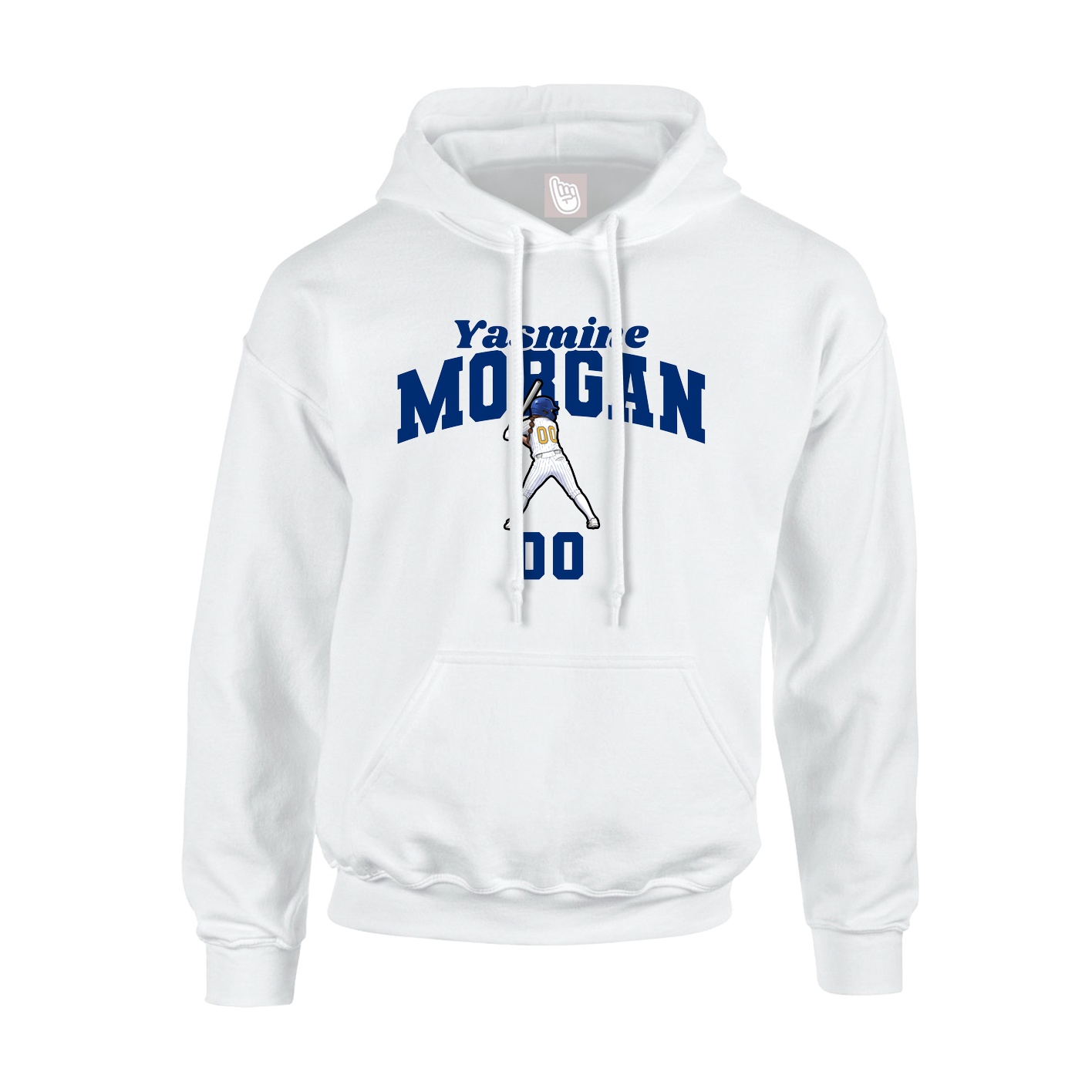 Youth Hoodie — Signature Arch in White