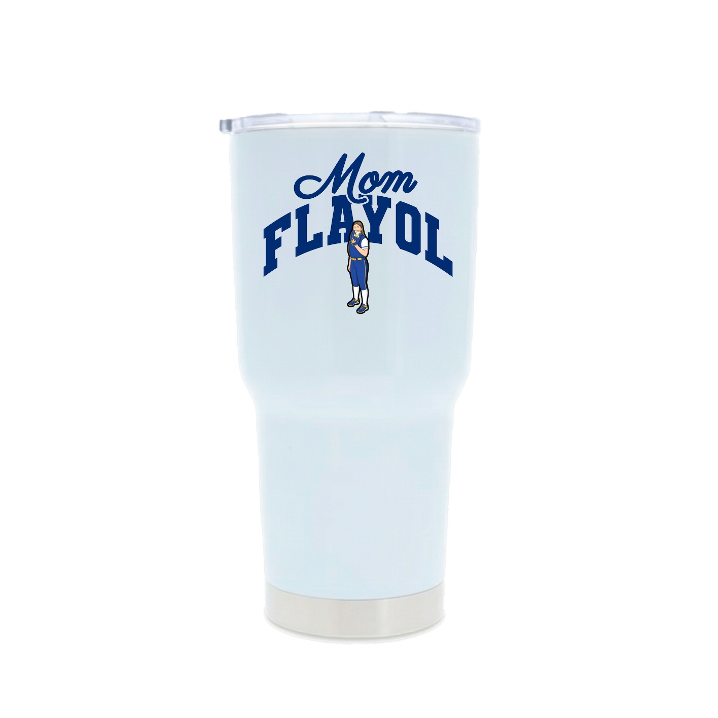 30oz Stainless Steel Tumbler — Mothers Day Arch in White