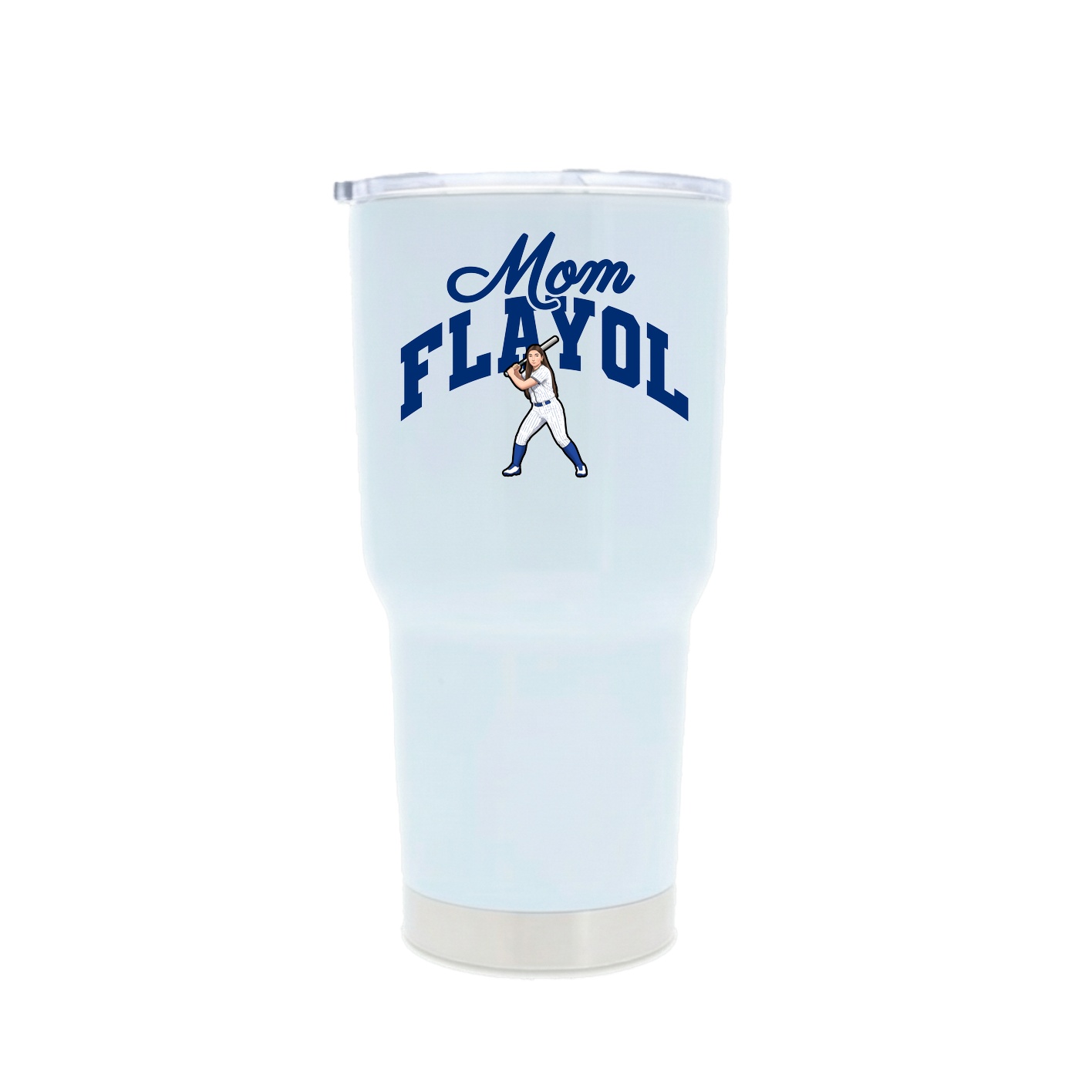 30oz Stainless Steel Tumbler — Mothers Day Arch in White